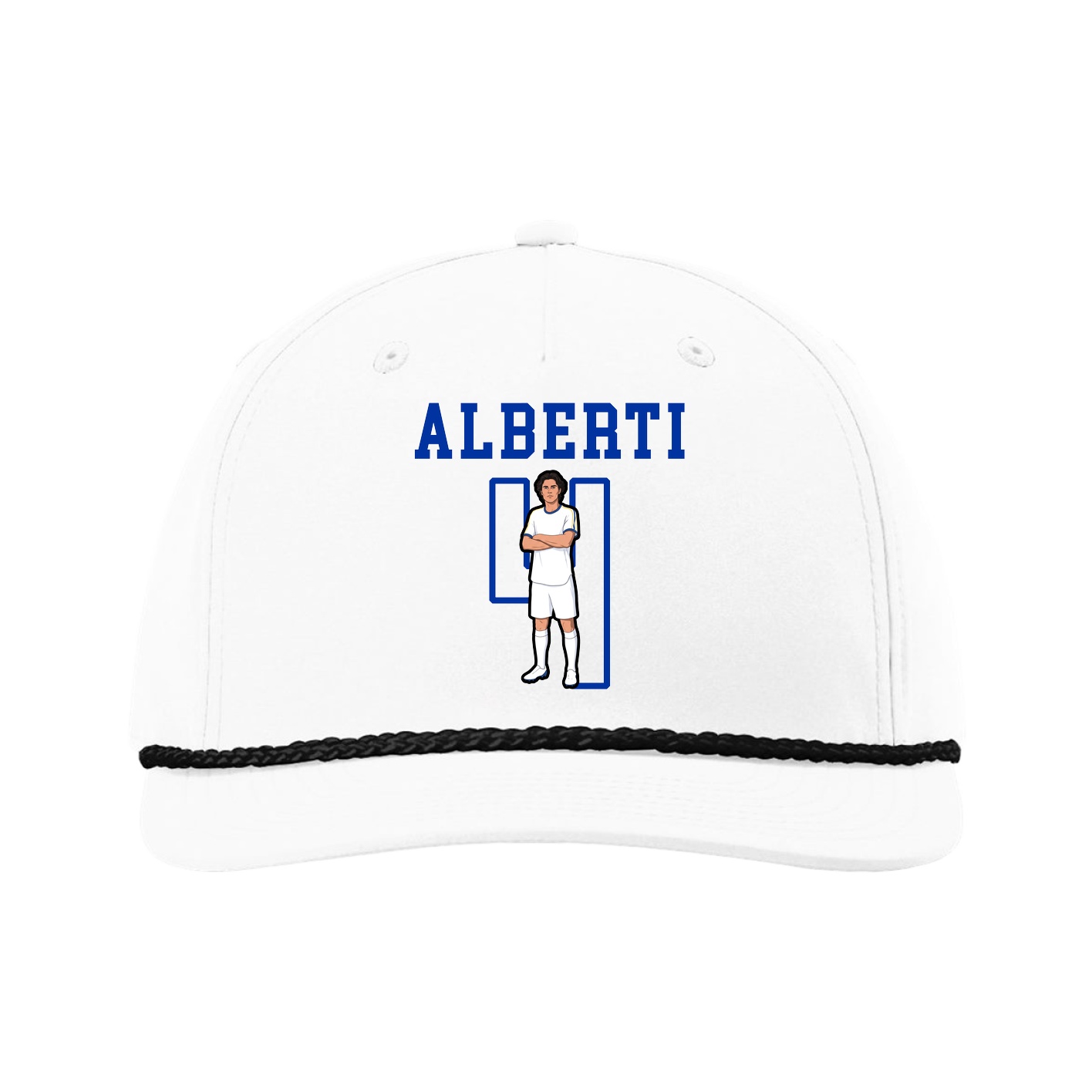 Five-Panel Classic Rope Cap — Shirsey in White