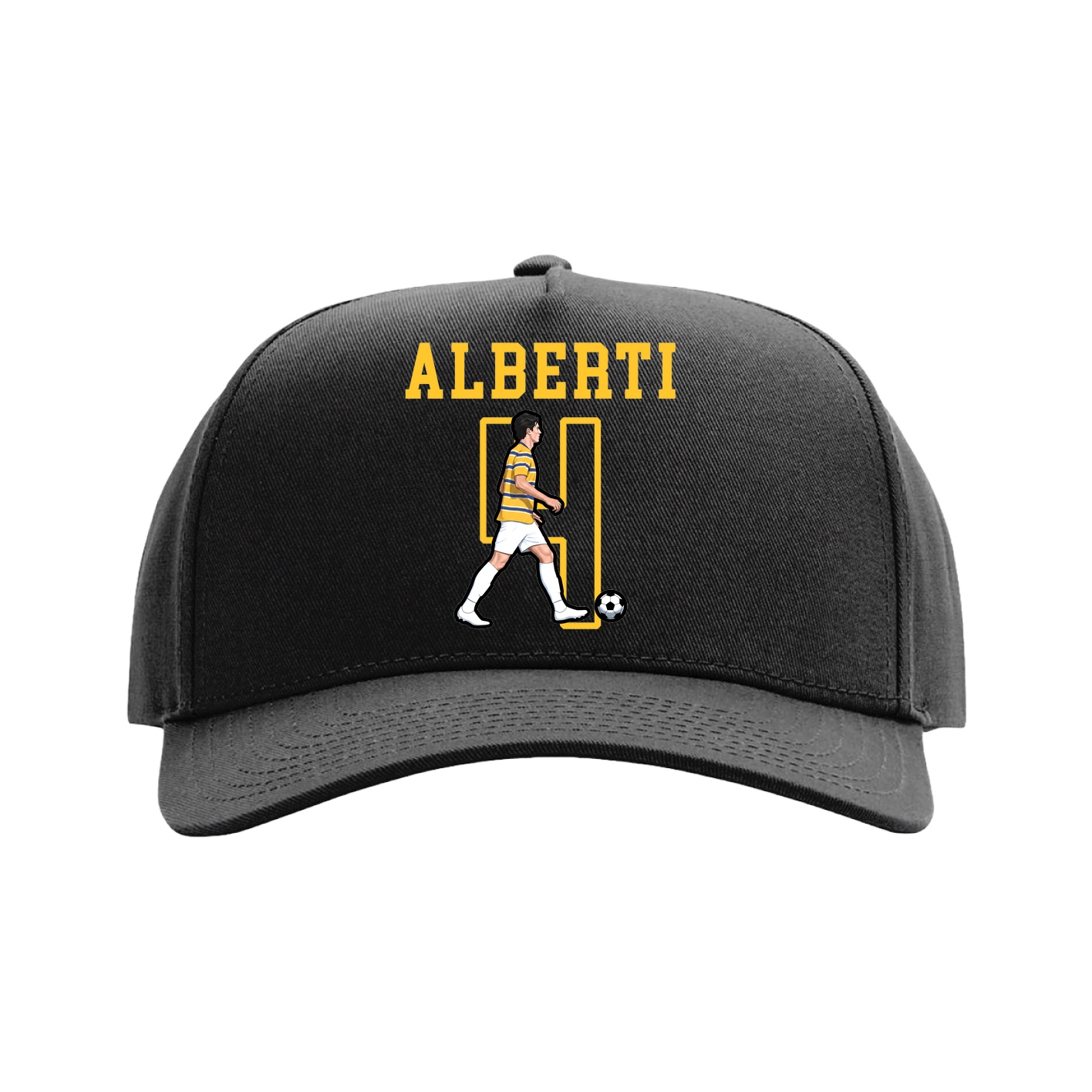 Full Fabric Five-Panel Champ Cap — Shirsey in Black