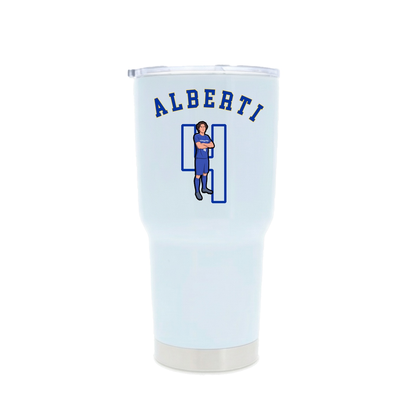 30oz Stainless Steel Tumbler — Shirsey Arch in White