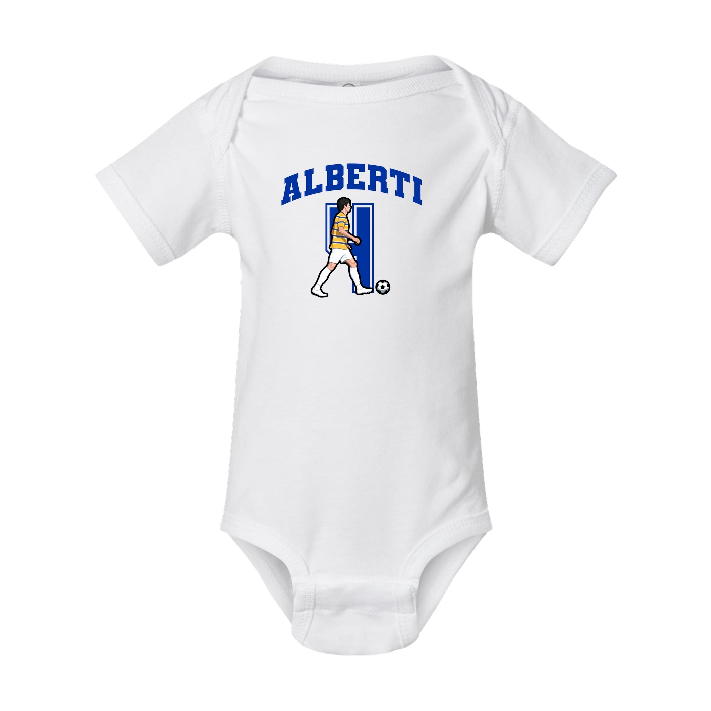 Baby Onesie — Number in White