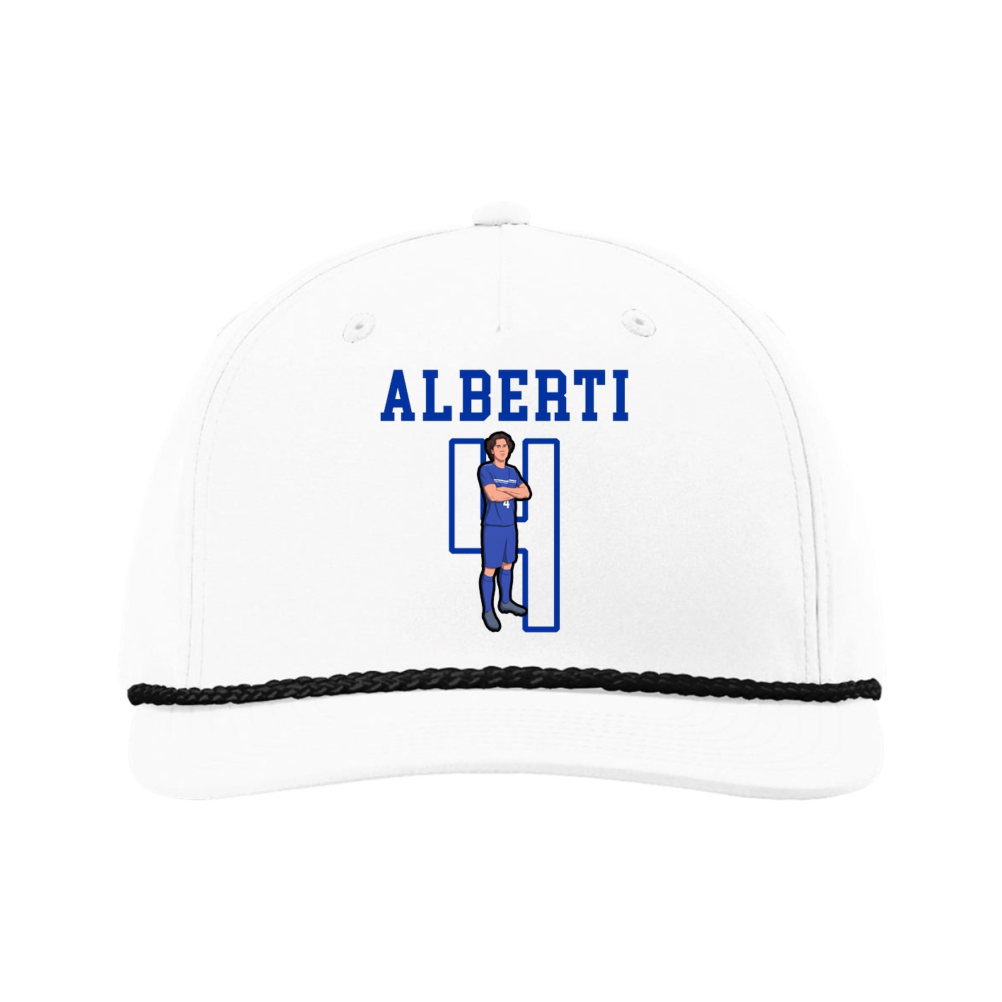 Five-Panel Classic Rope Cap — Shirsey in White
