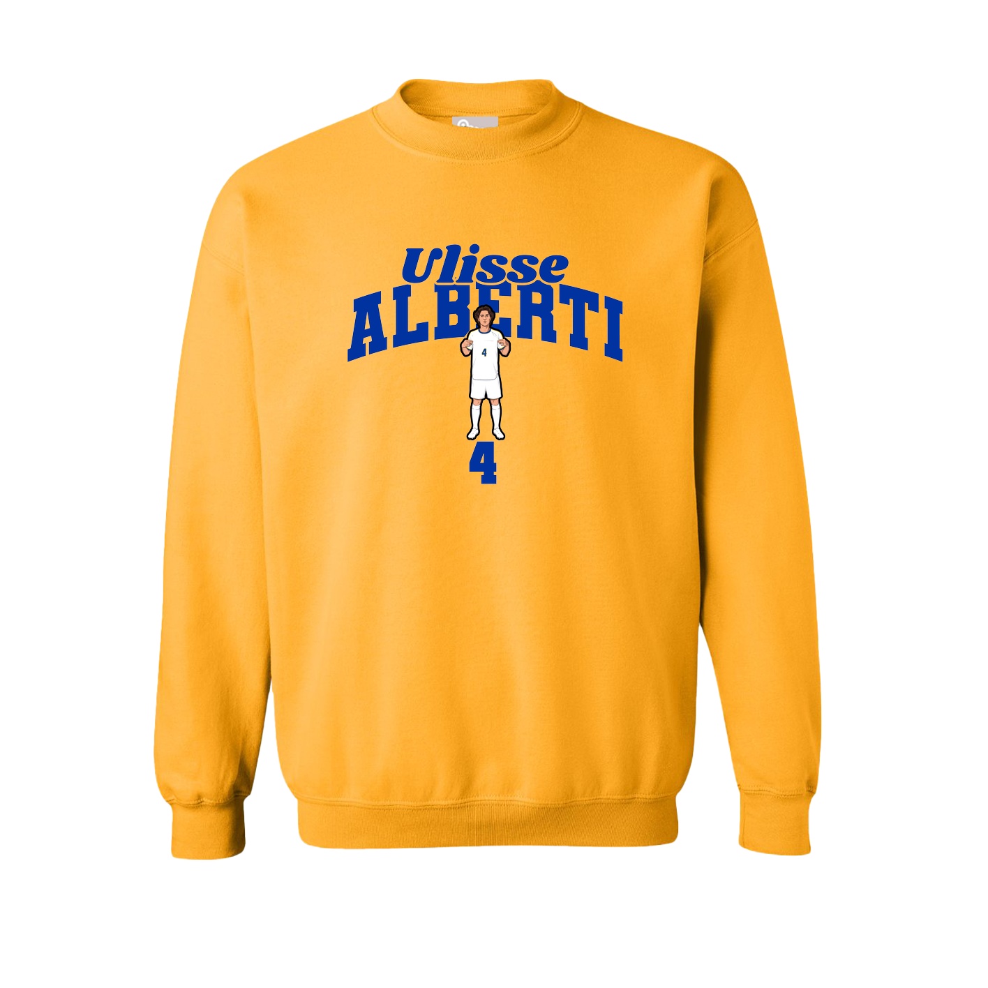 Fleece Crew — Signature Arch in Gold