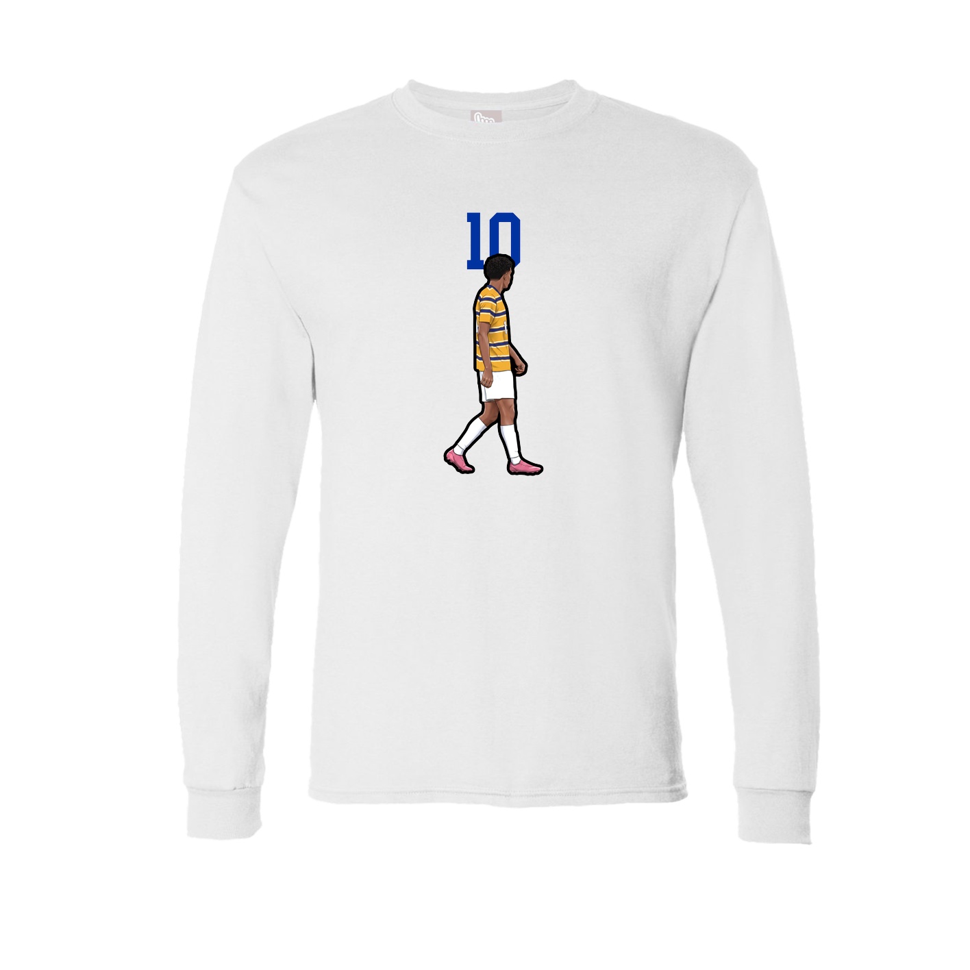 Long Sleeve Tee — Number Top in White