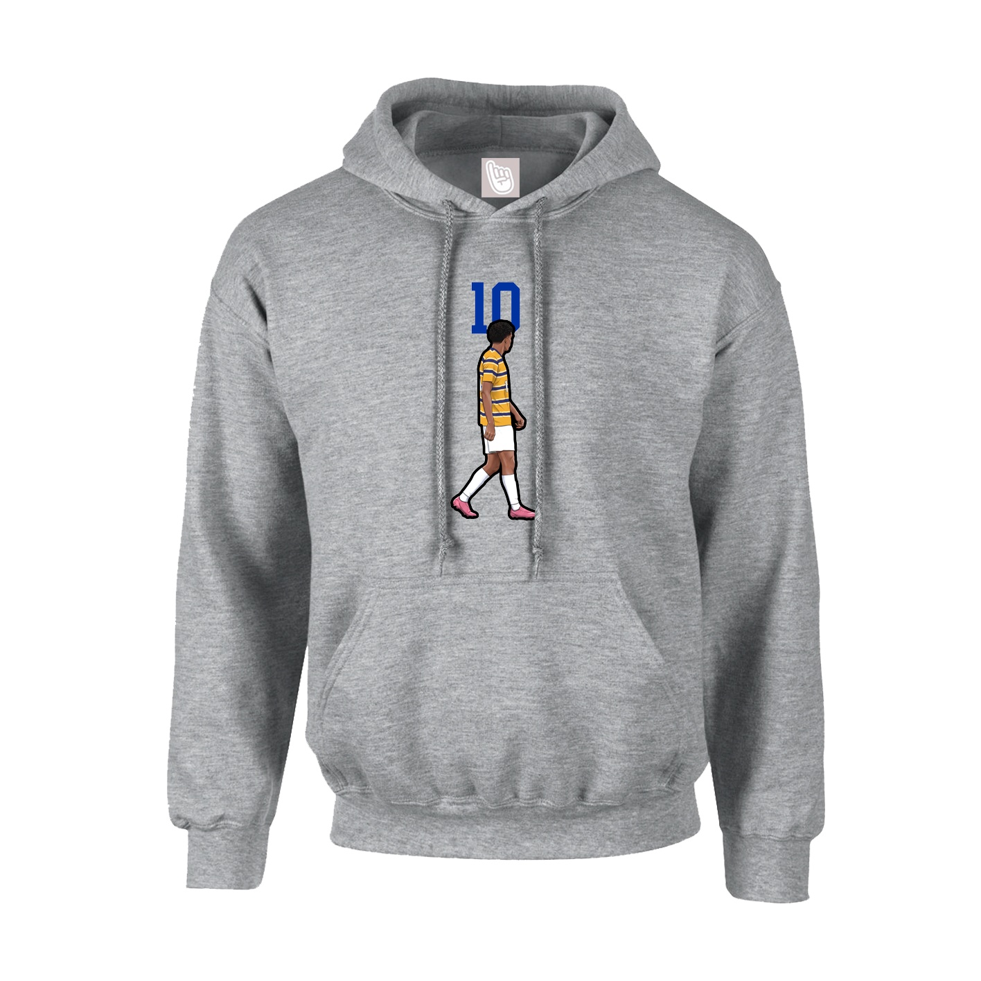 Hoodie — Number Top in Grey