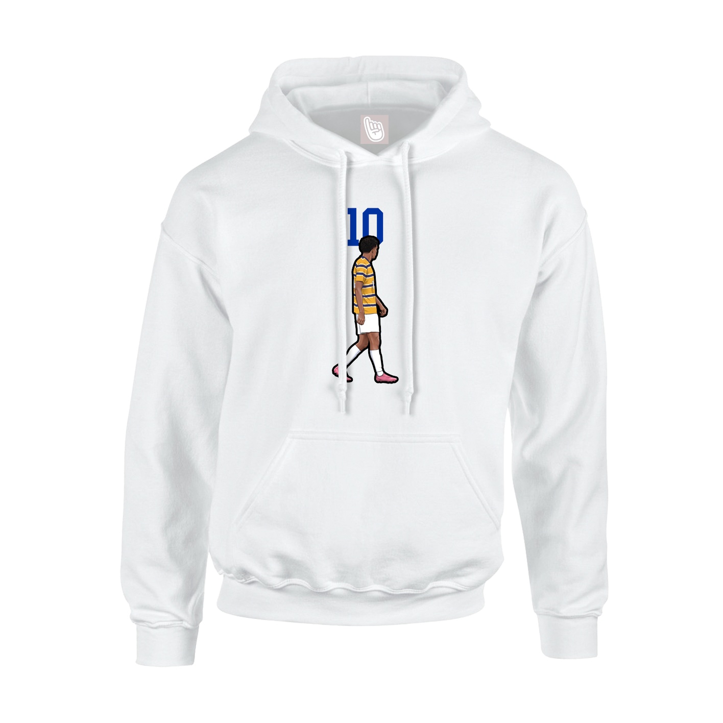 Youth Hoodie — Number Top in White