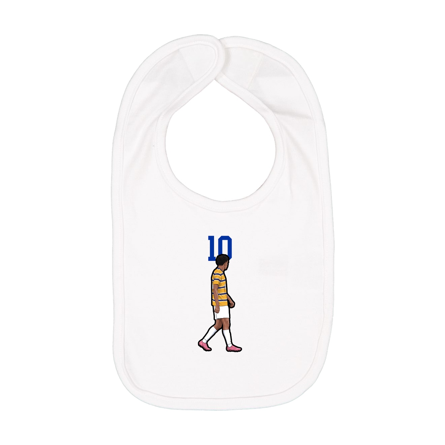 Infant Bib — Number Top in White