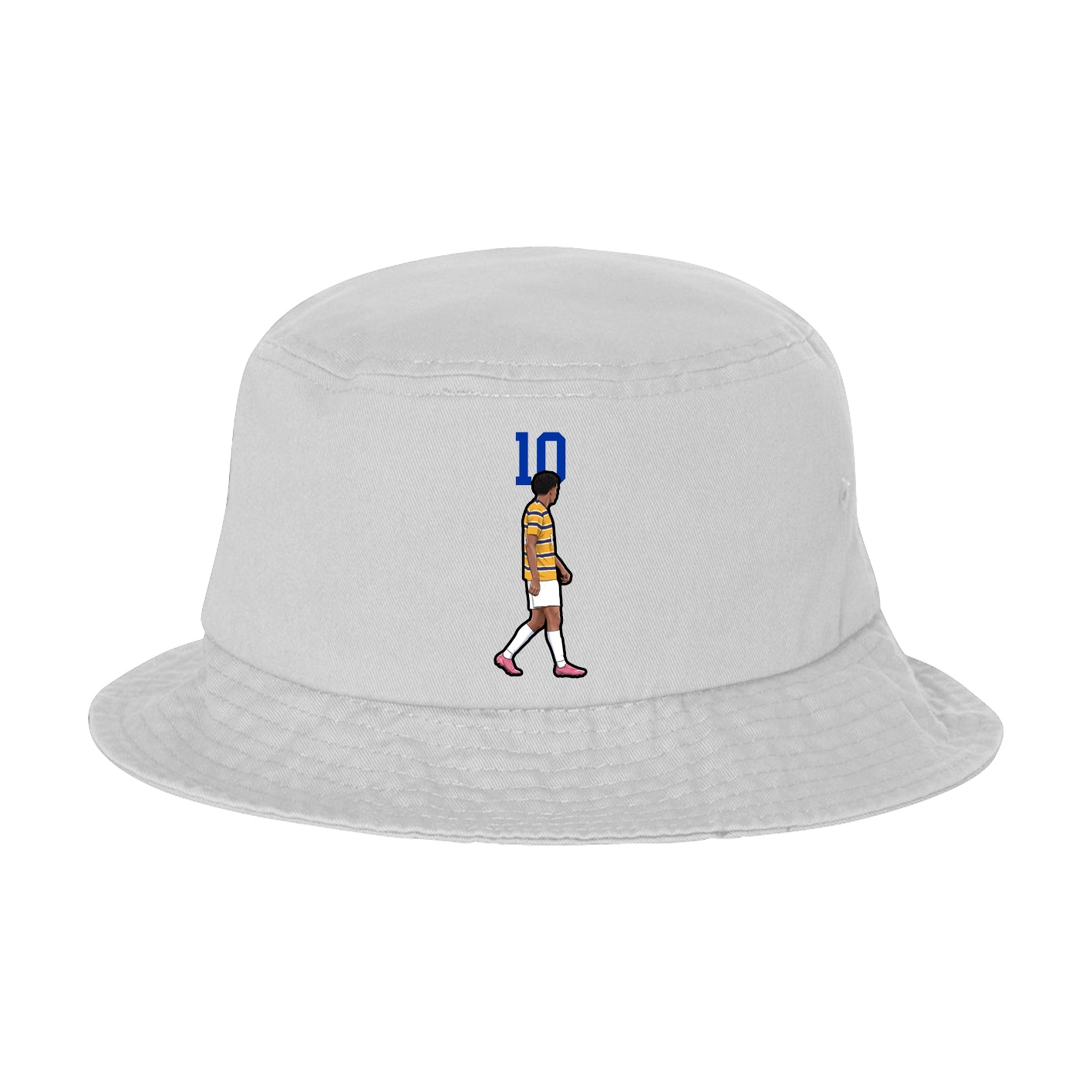 Bucket Cap — Number Top in White