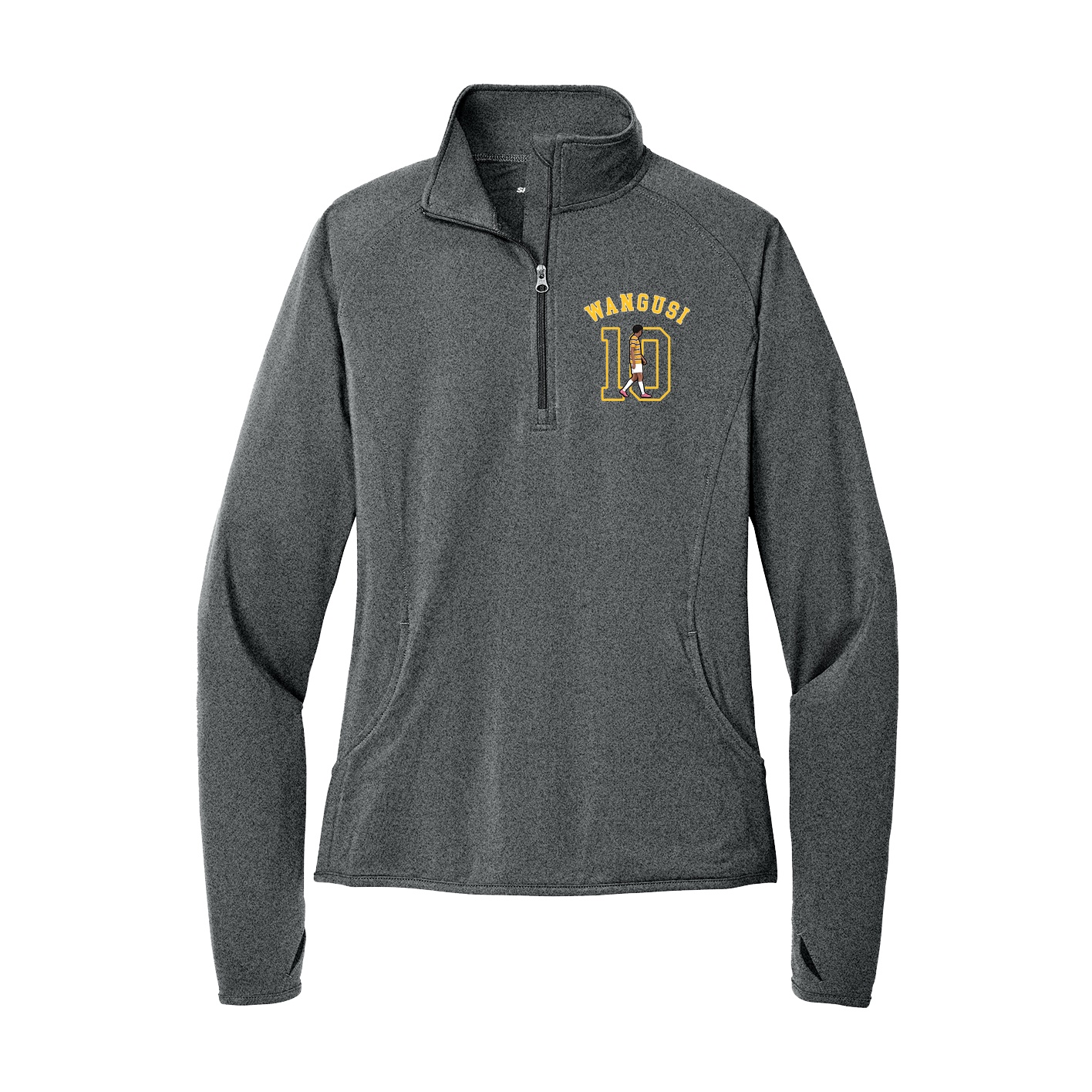 Women's Q-Zip Pullover — Shirsey Arch in Grey