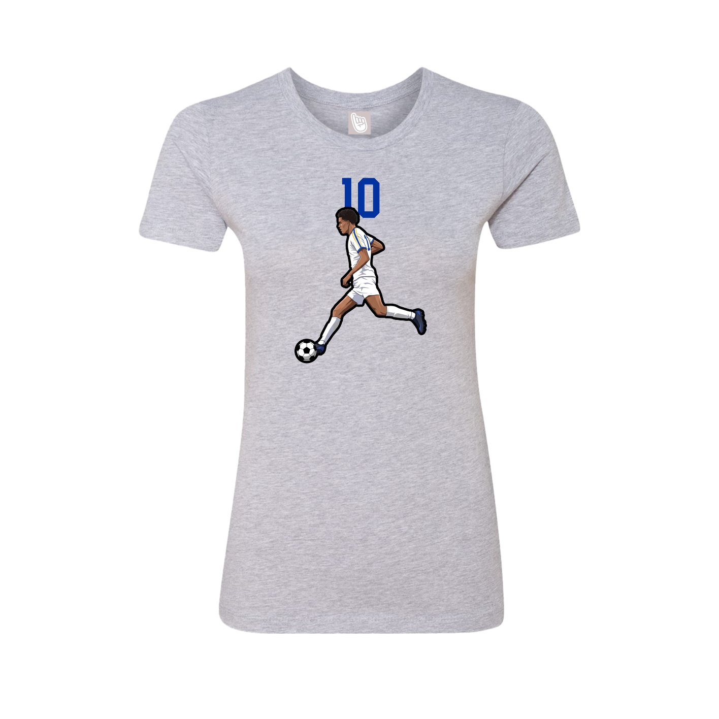Womens Tee — Number Top in Grey