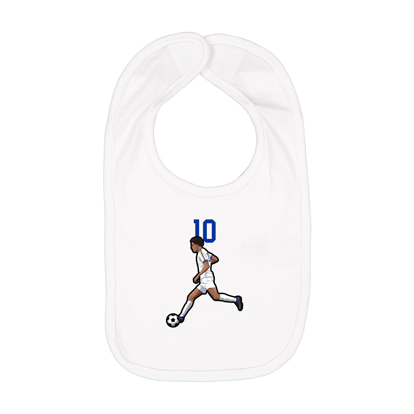 Infant Bib — Number Top in White