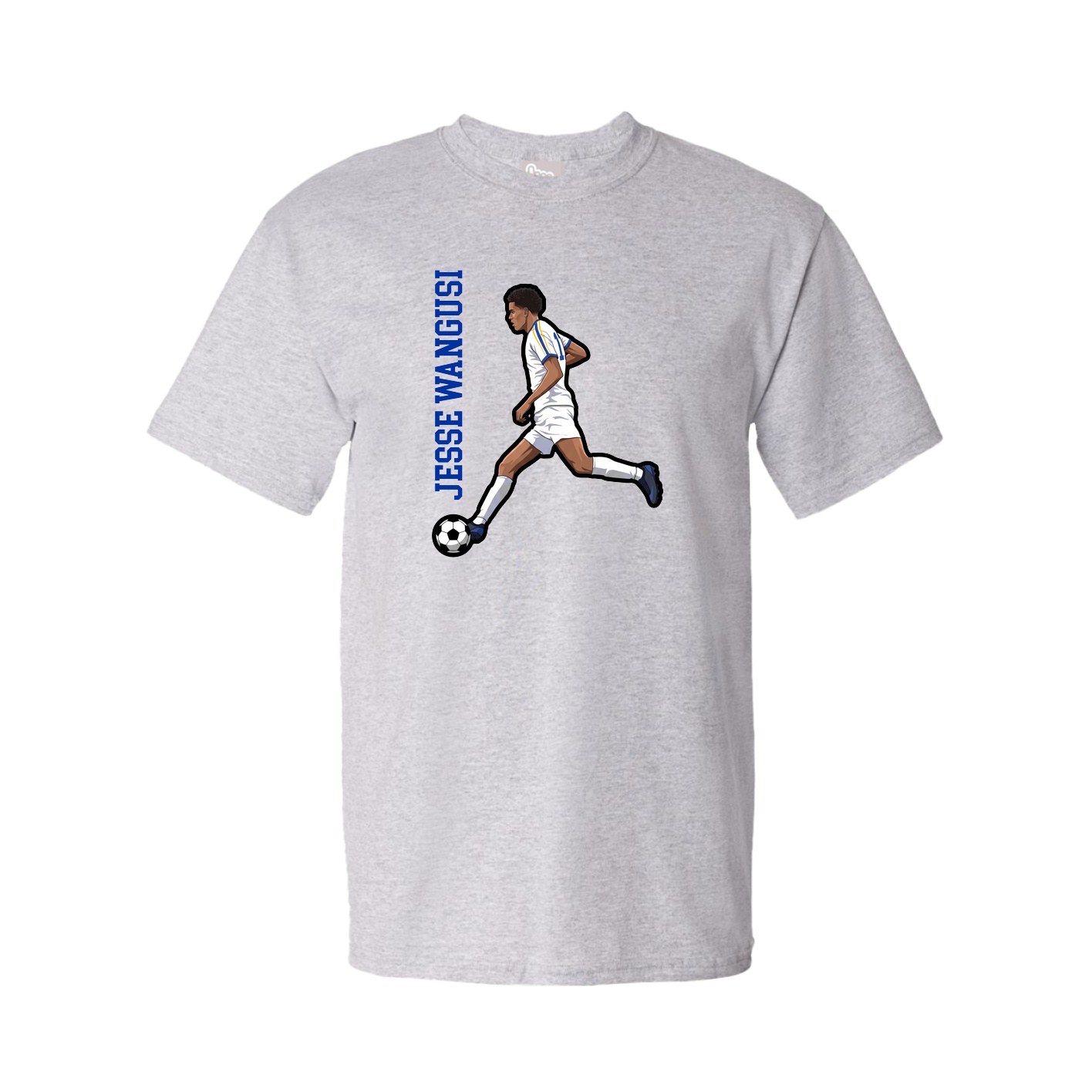 Tee — Name Vertical in Grey
