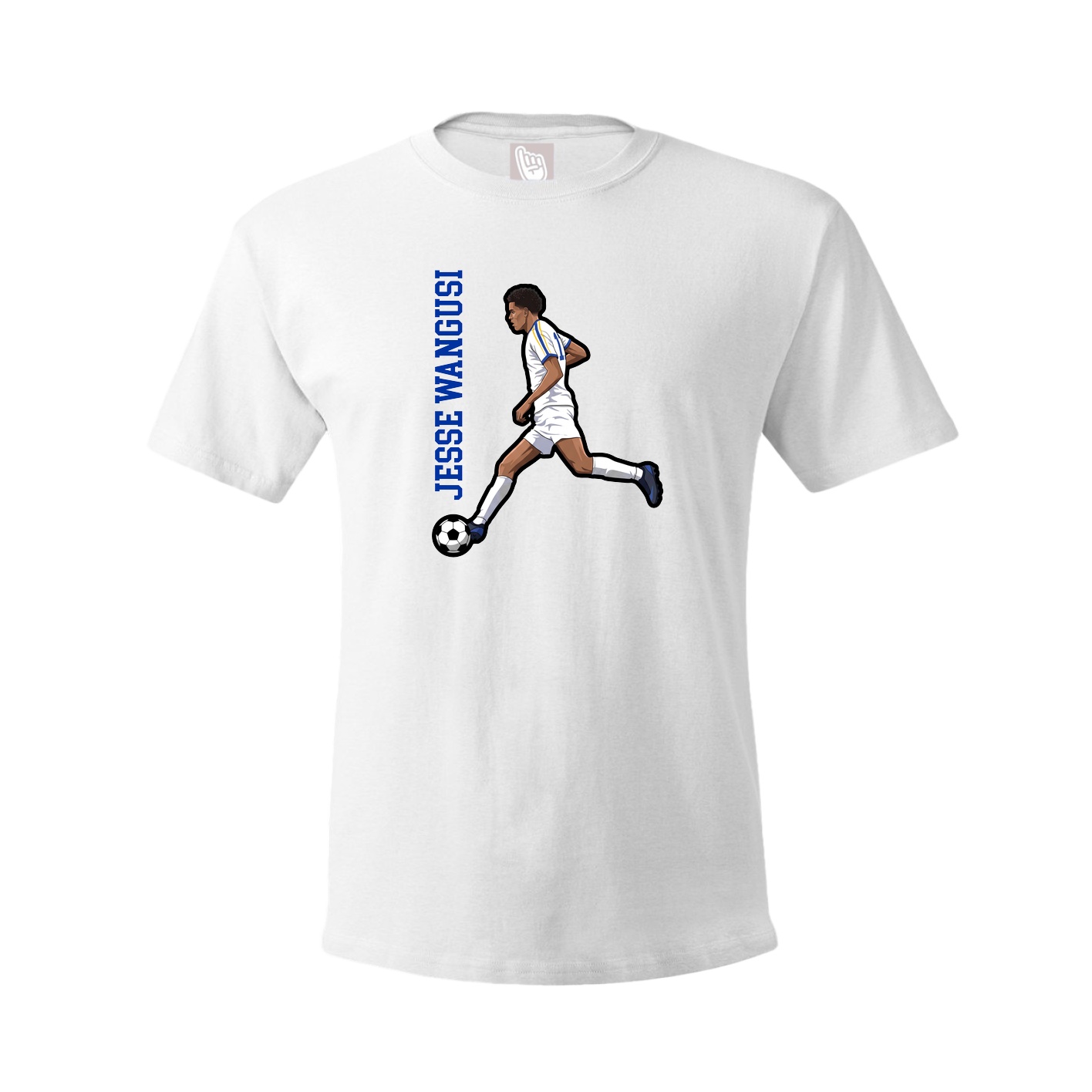 Tee — Name Vertical in White
