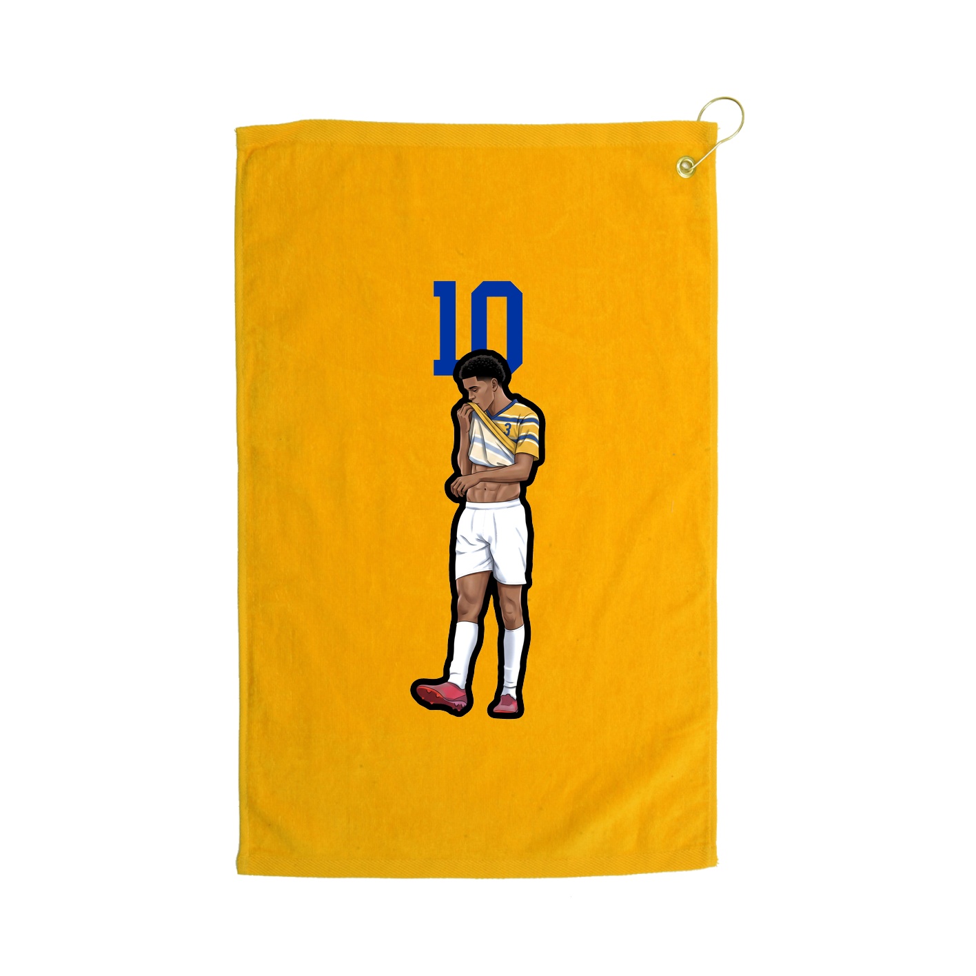 Golf Towel — Number Top in Gold