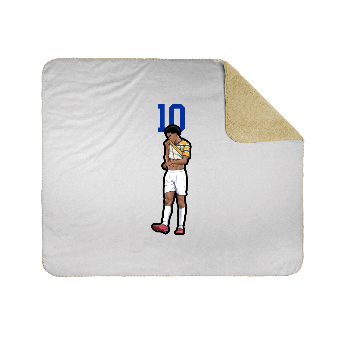 Throw Blanket — Number Top in White
