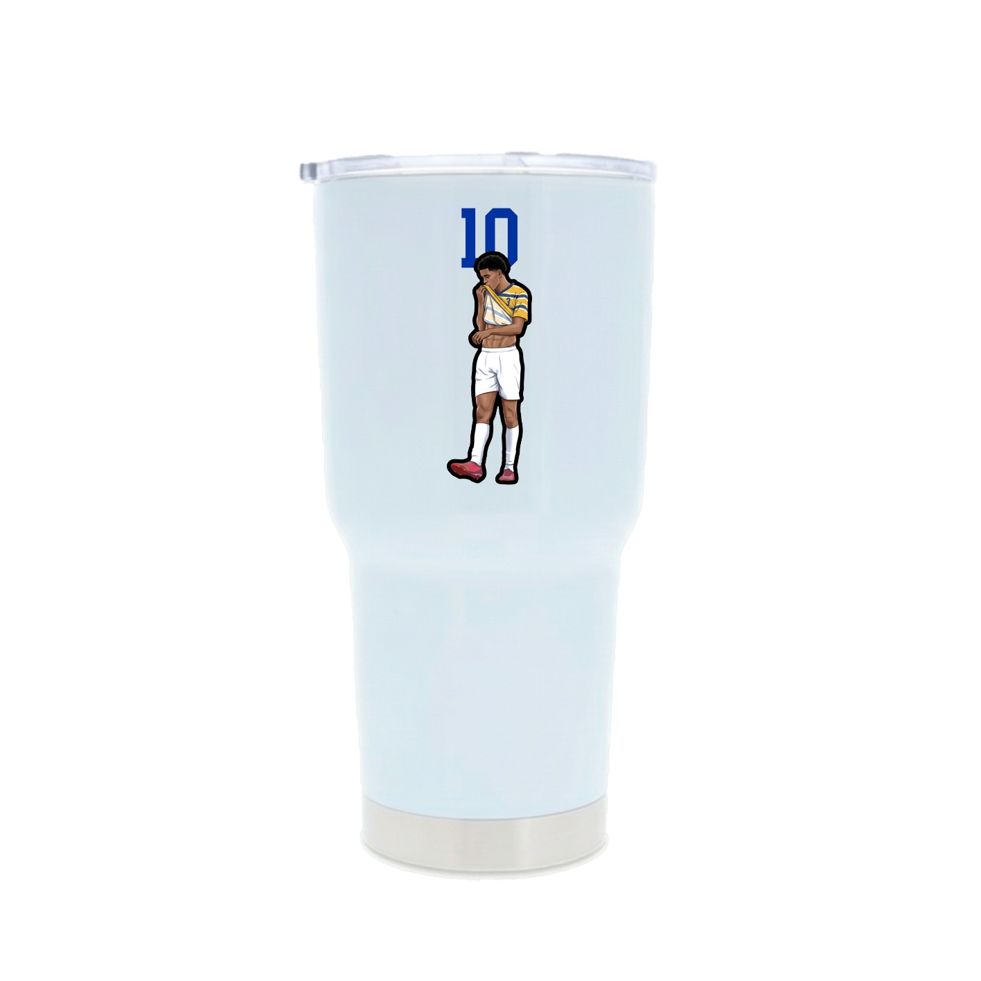30oz Stainless Steel Tumbler — Number Top in White