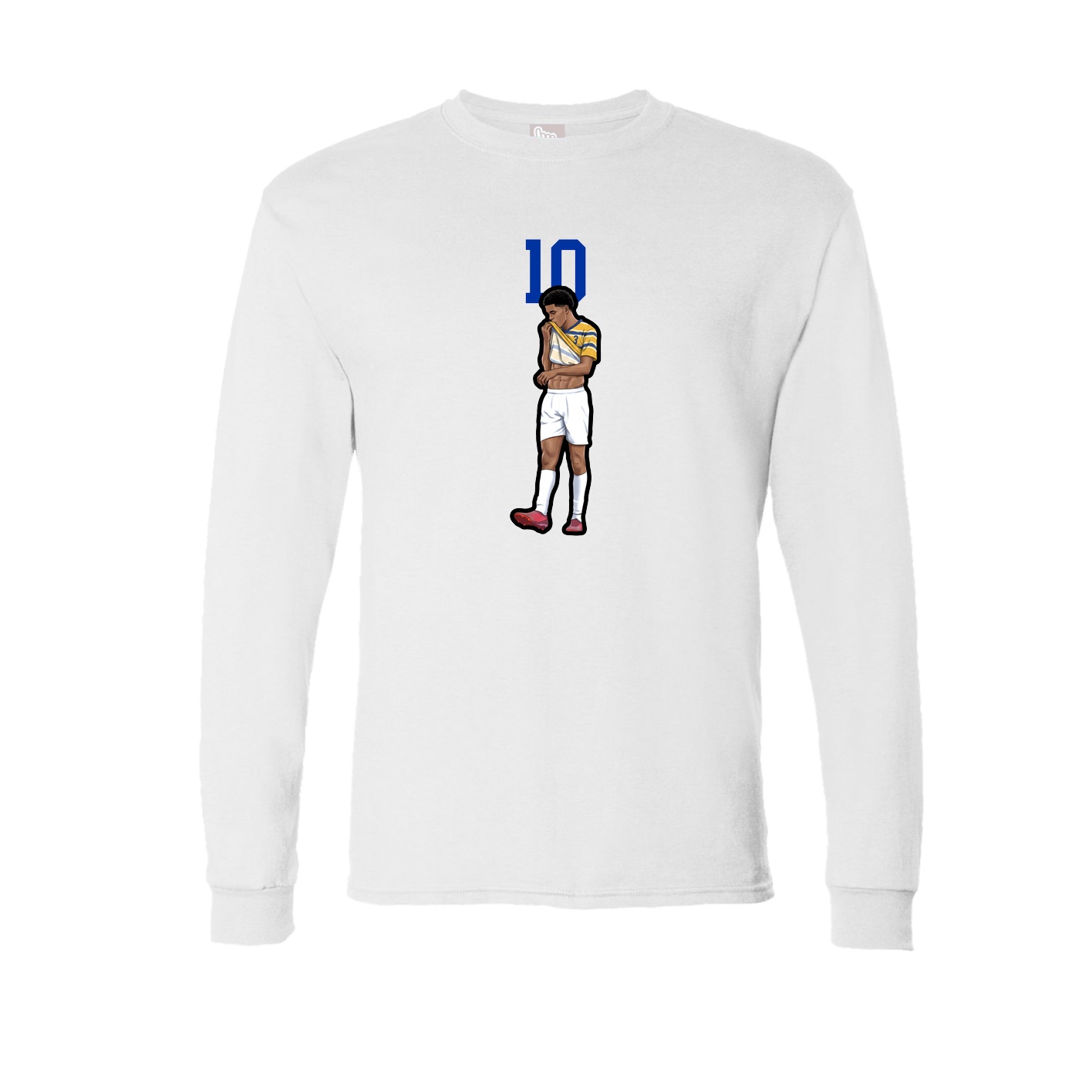 Long Sleeve Tee — Number Top in White