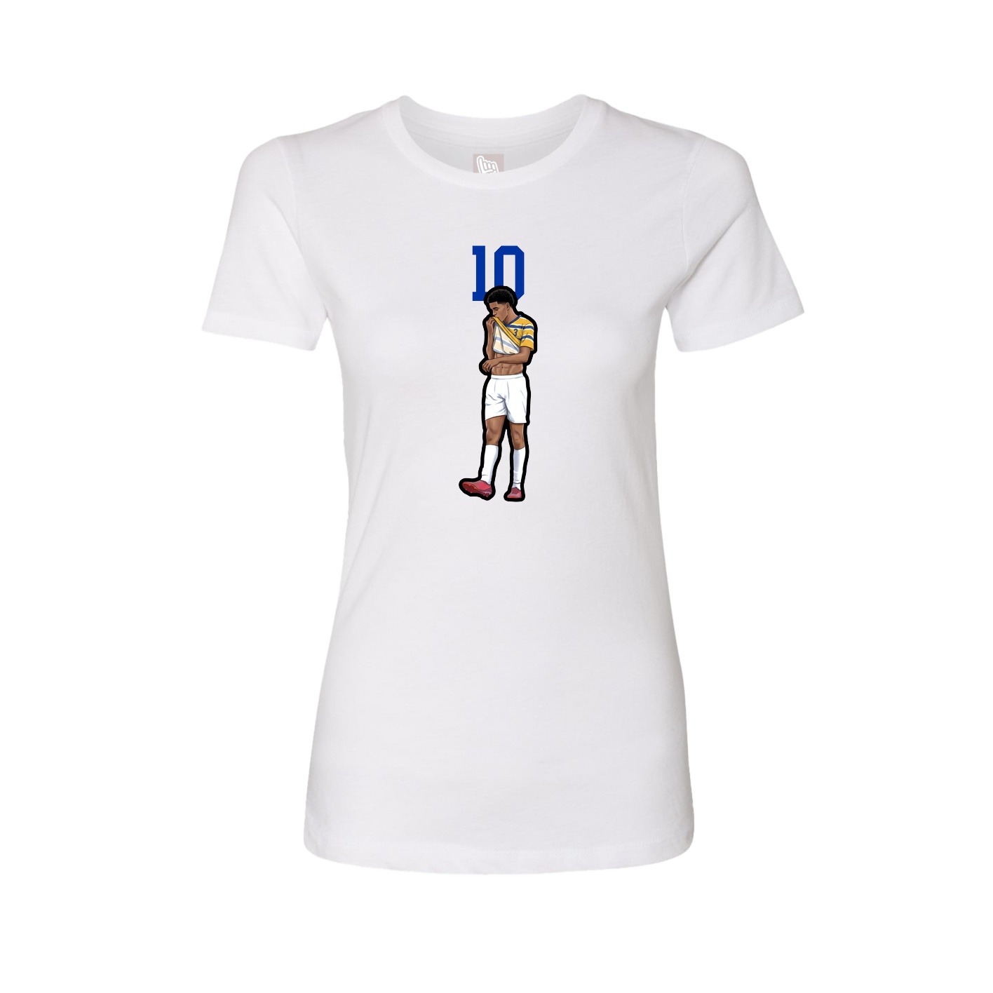 Fitted Women's Tee — Number Top in White