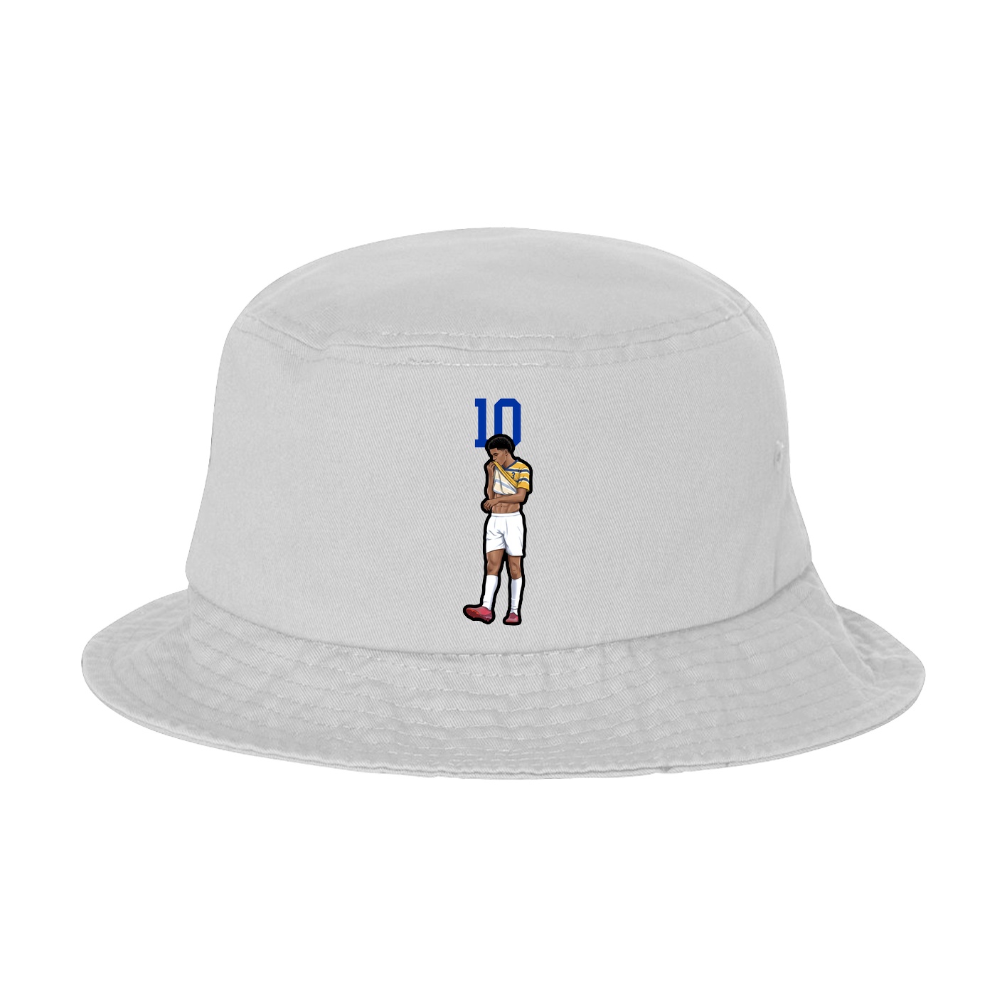 Bucket Cap — Number Top in White