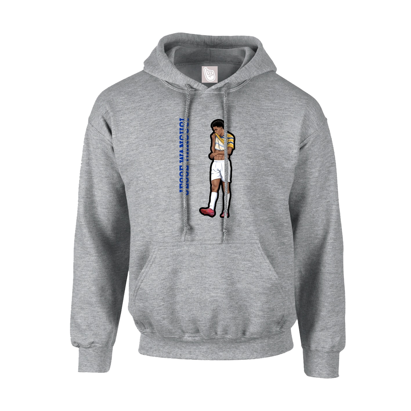 Youth Hoodie — Name Vertical in Grey