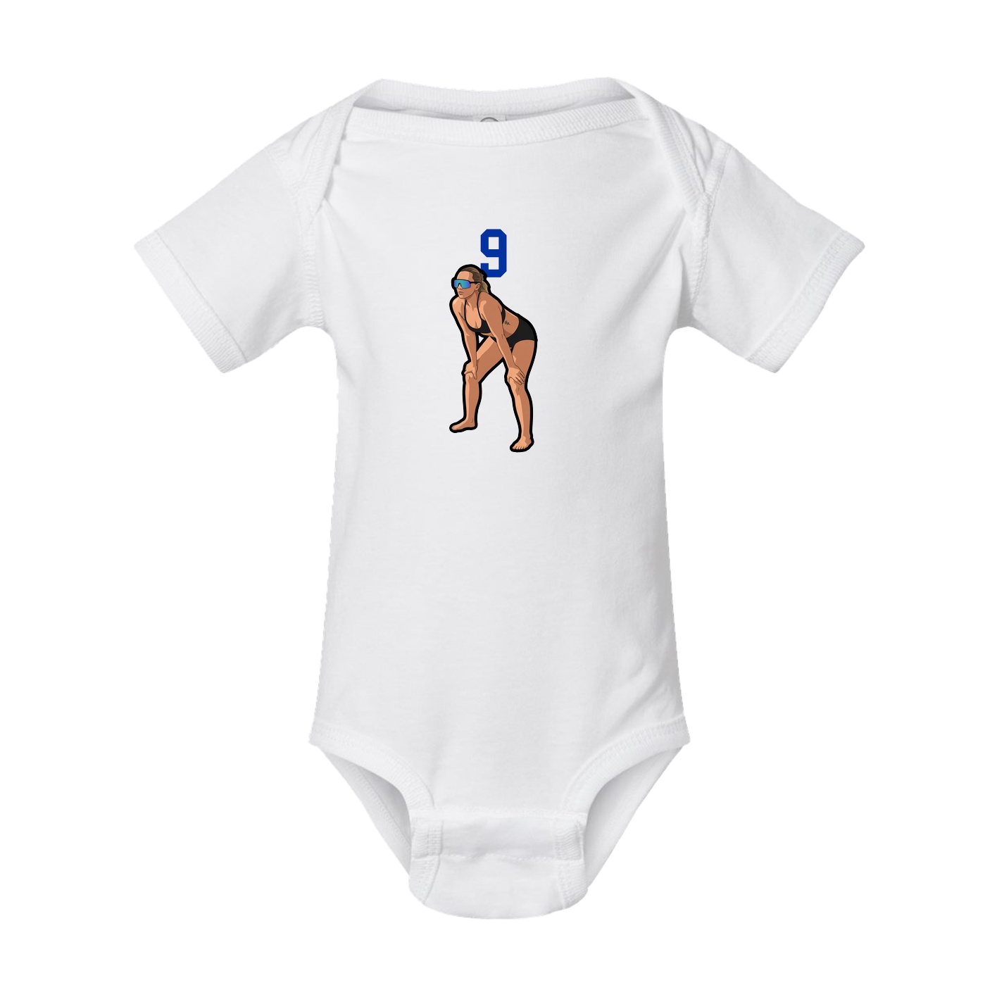 Baby Onesie — Number Top in White