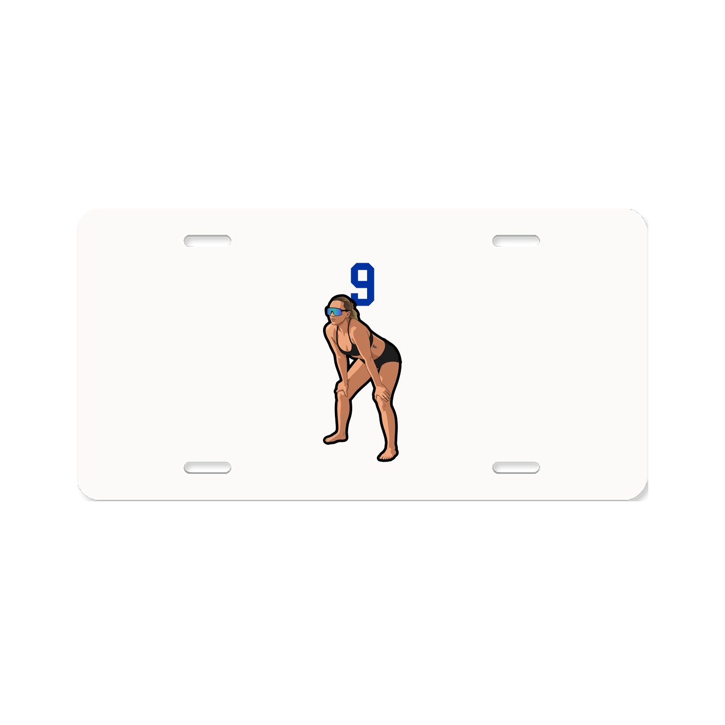 License Plate — Number Top in Classic