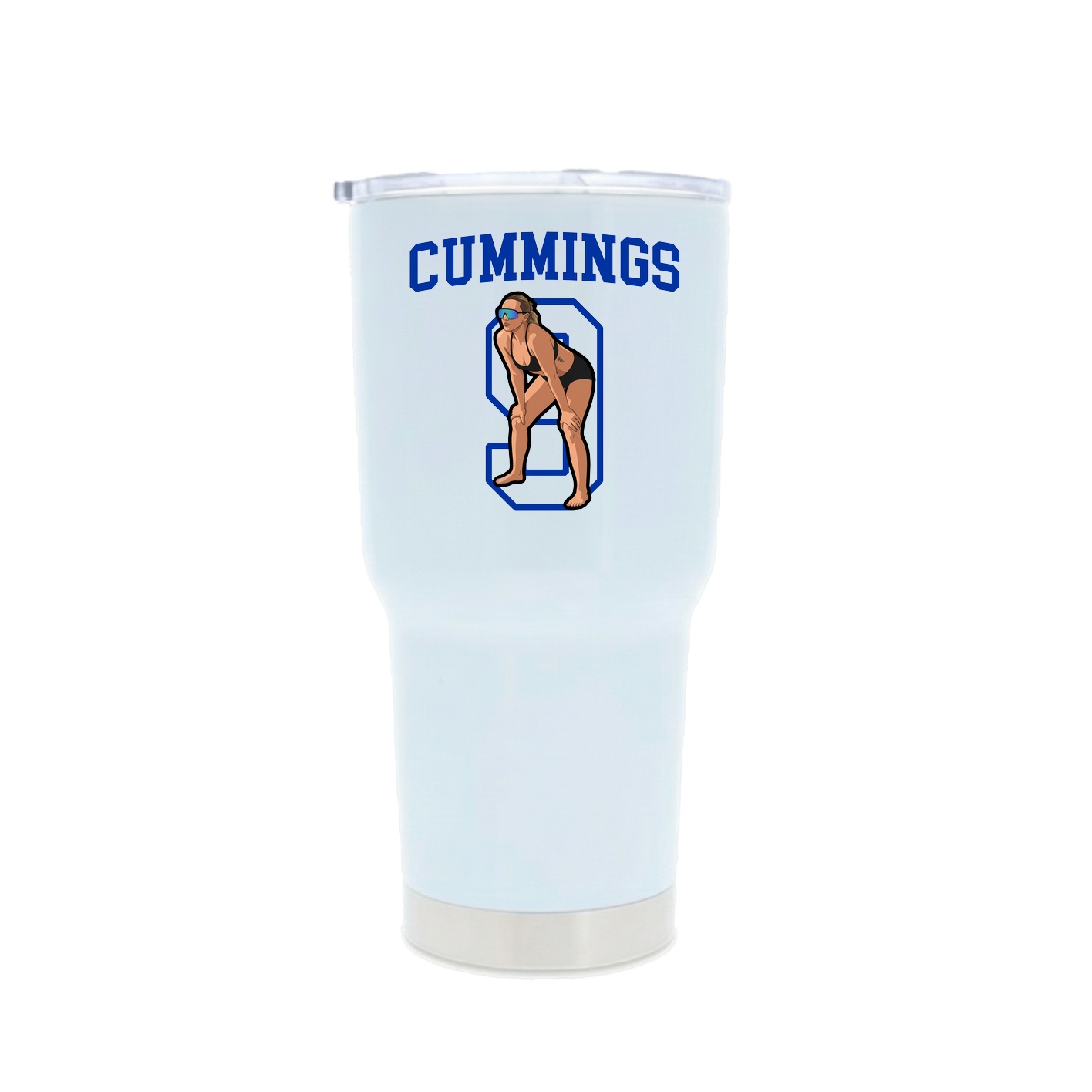 30oz Stainless Steel Tumbler — Shirsey in White