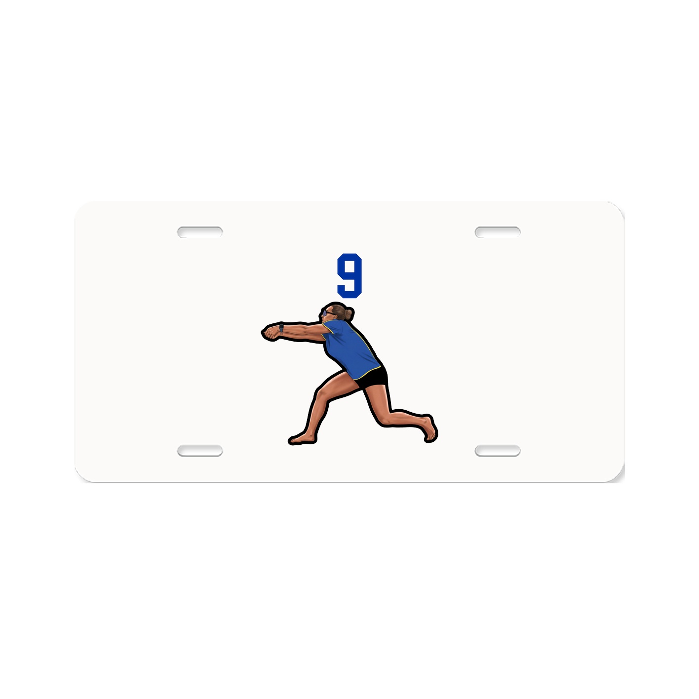 License Plate — Number Top in Classic