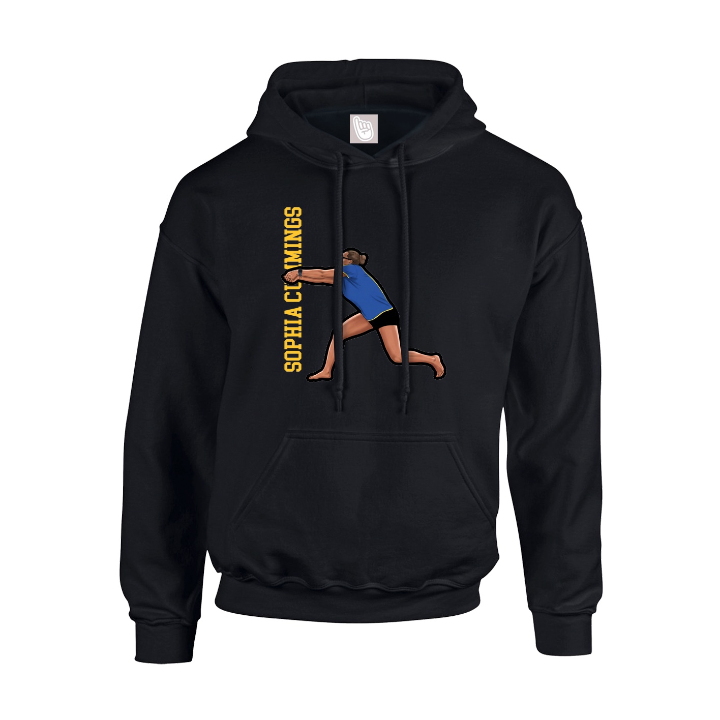 Hoodie — Name Vertical in Black