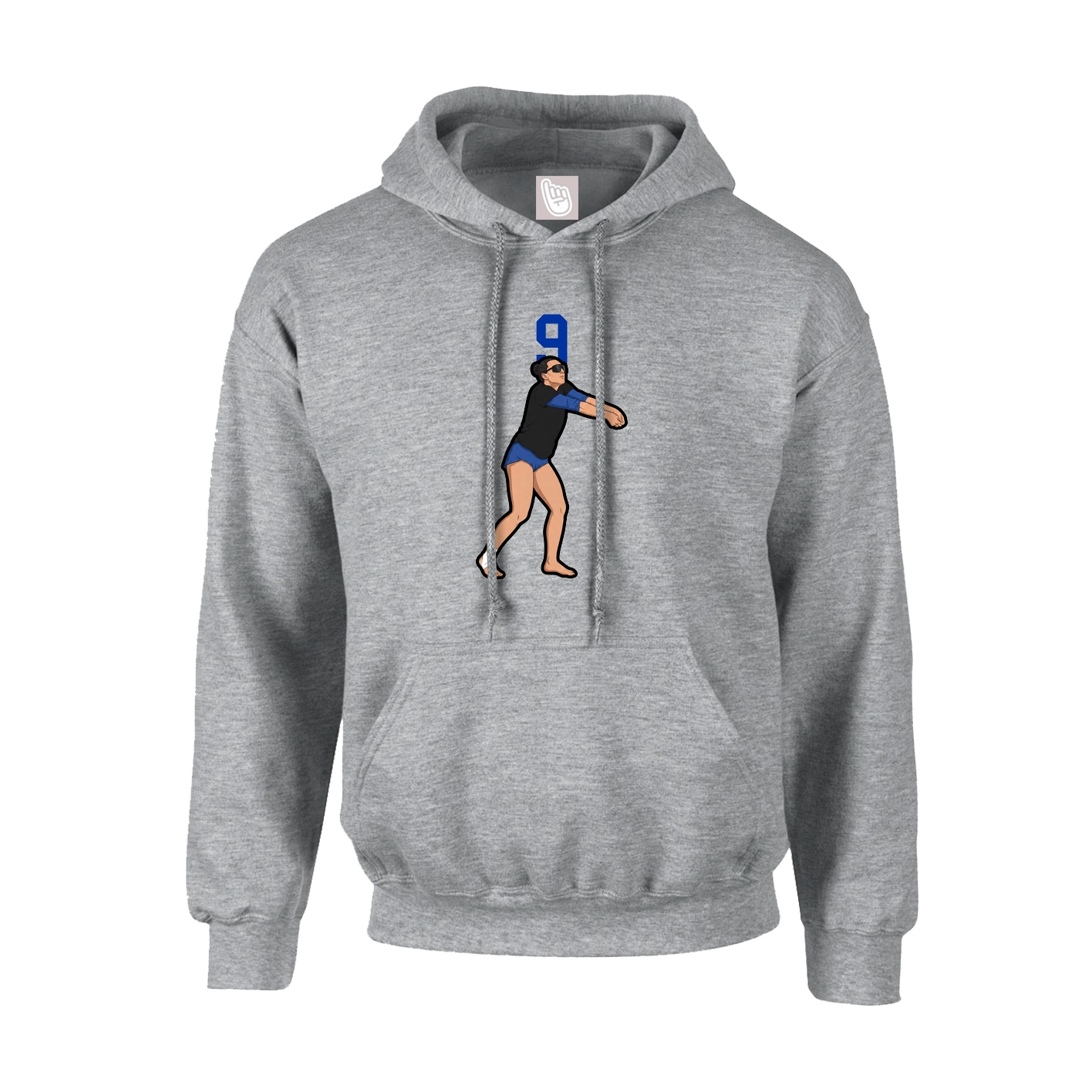 Youth Hoodie — Number Top in Grey