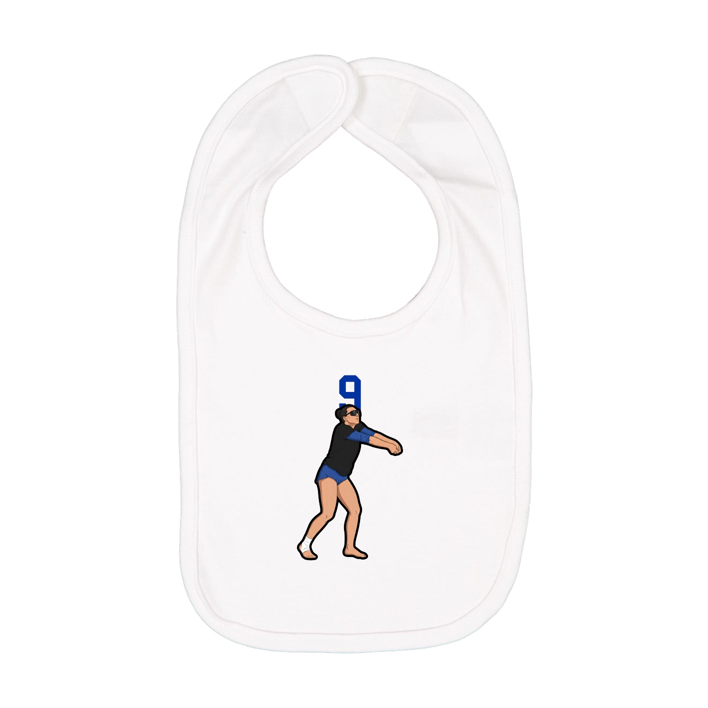 Infant Bib — Number Top in White