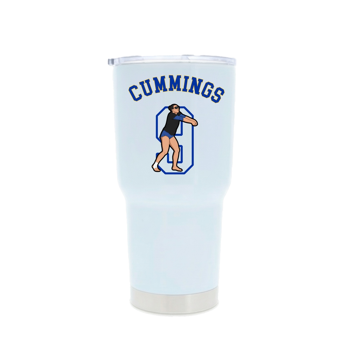 30oz Stainless Steel Tumbler — Shirsey Arch in White