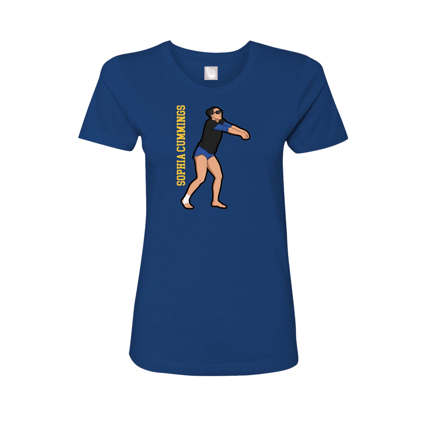 Womens Tee — Name Vertical in Royal