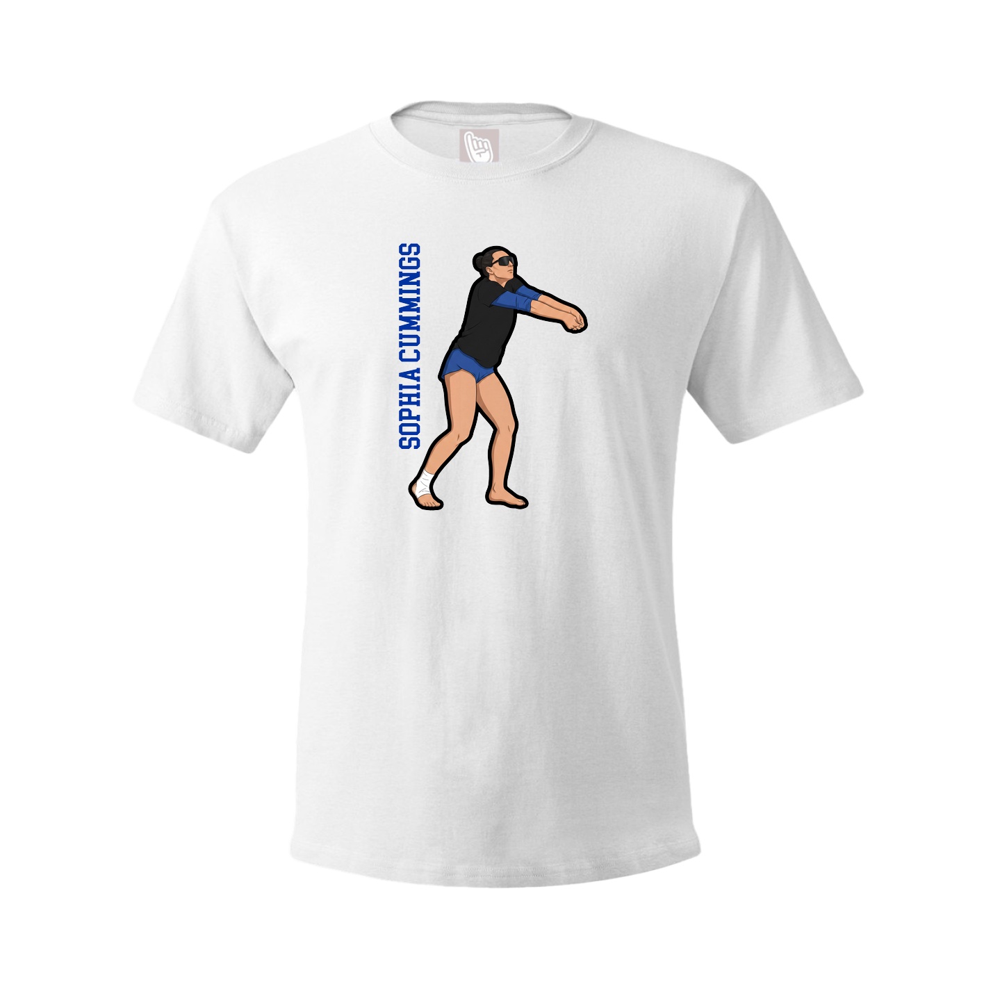 Youth Tee — Name Vertical in White