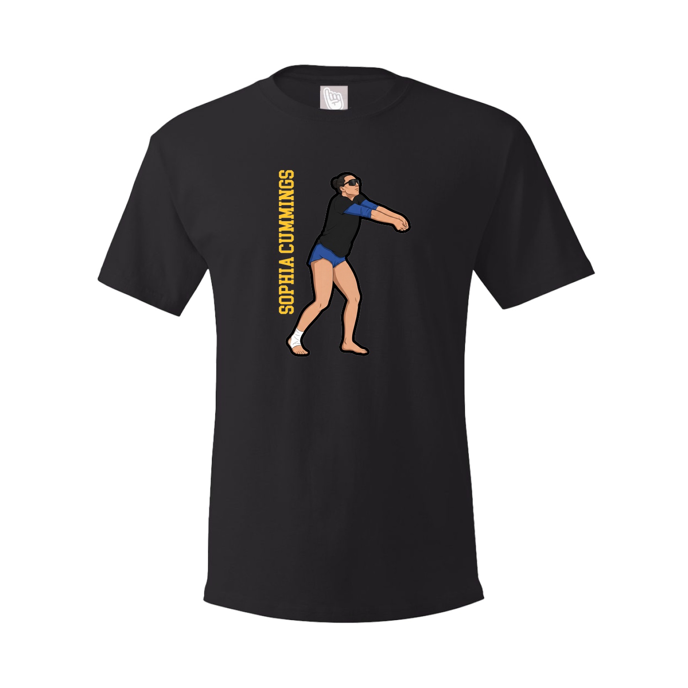 Youth Tee — Name Vertical in Black