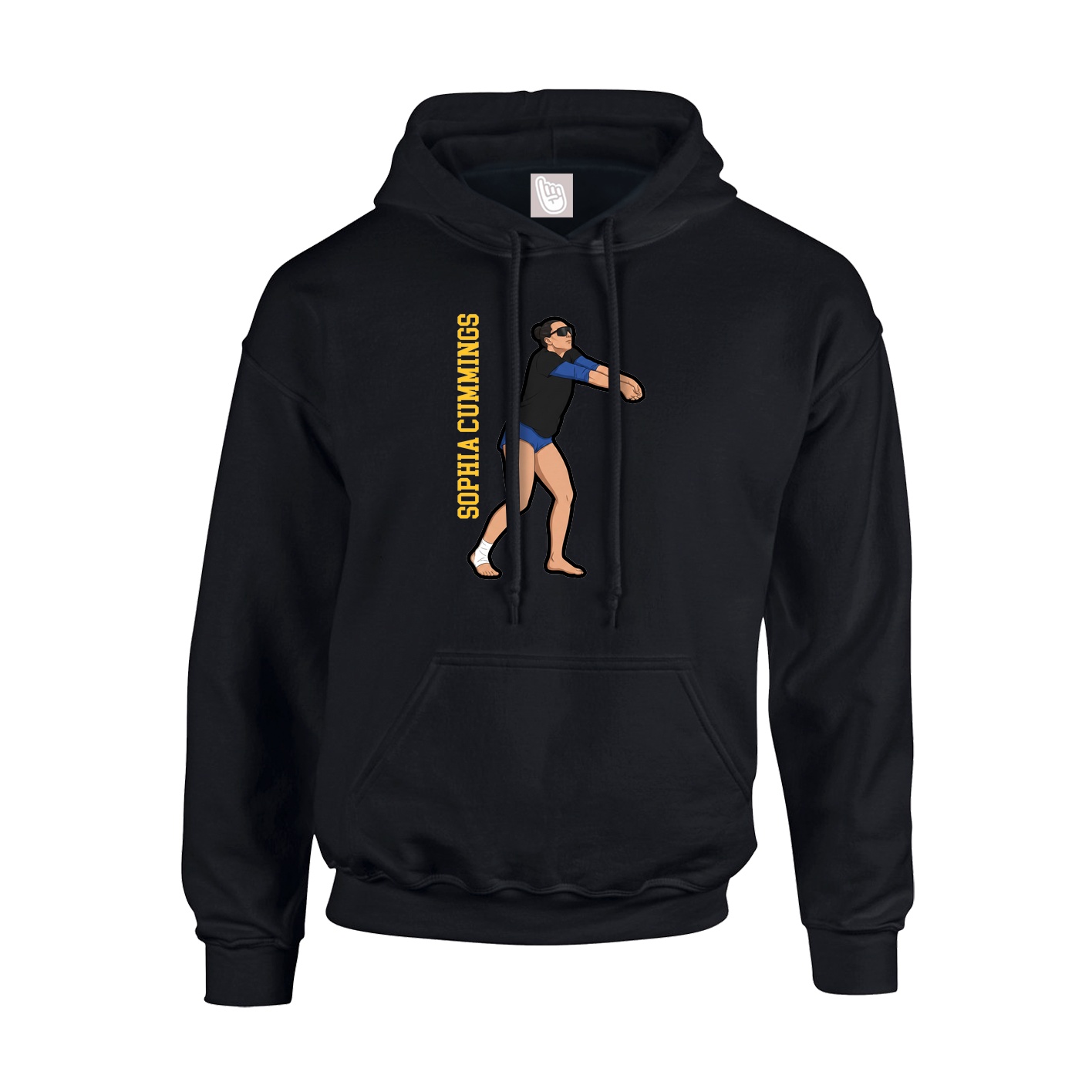 Youth Hoodie — Name Vertical in Black