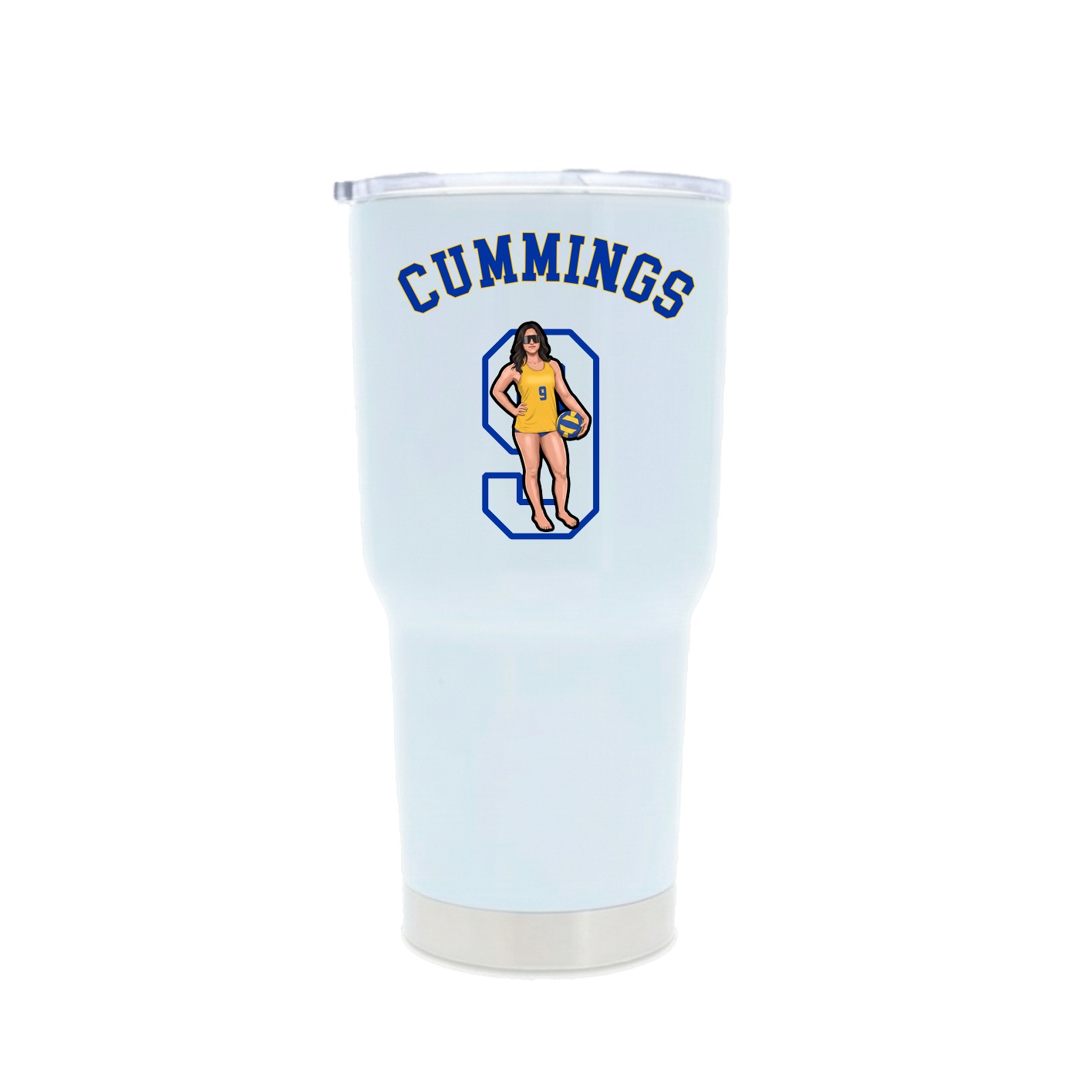 30oz Stainless Steel Tumbler — Shirsey Arch in White