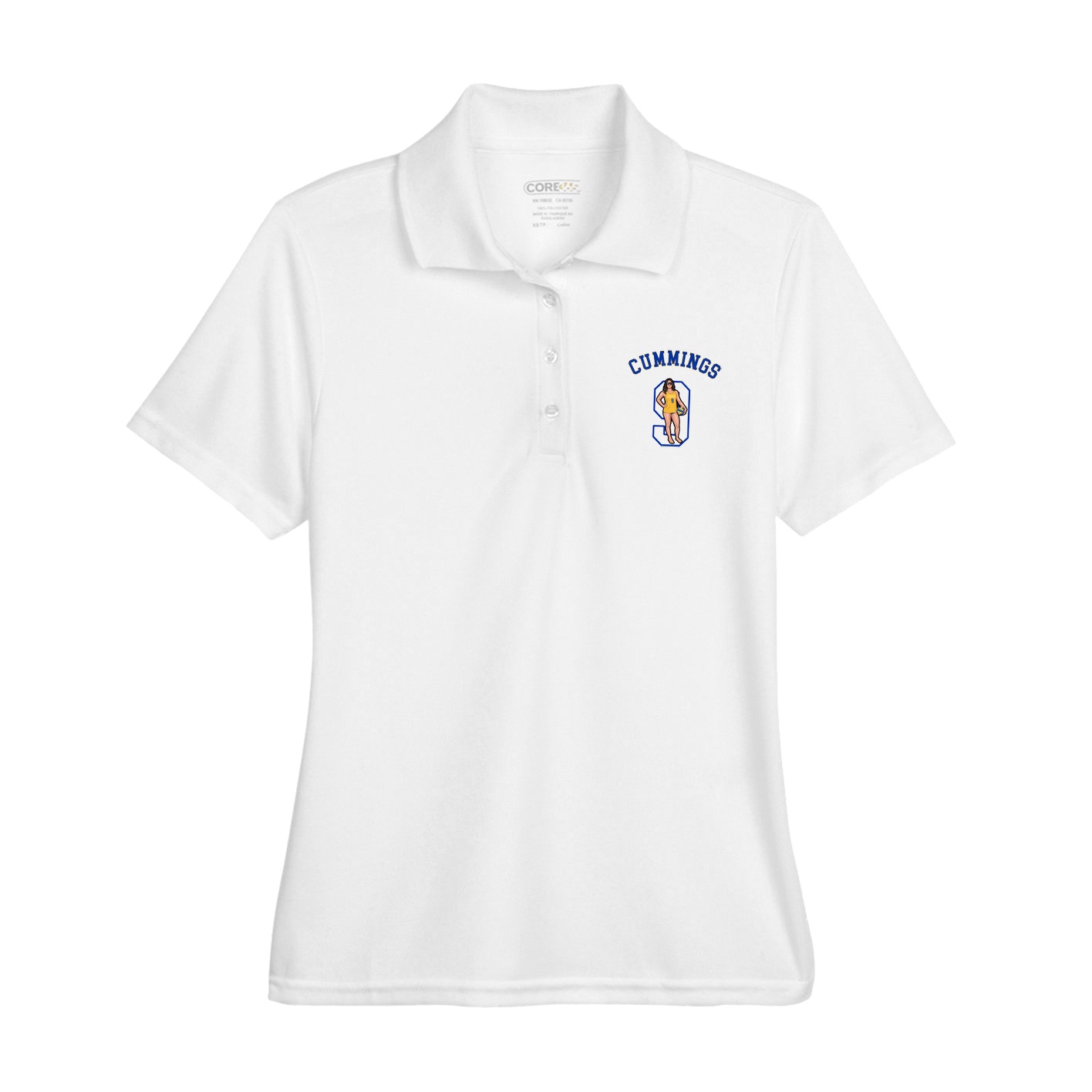 Womens Performance Polo — Shirsey Arch in White
