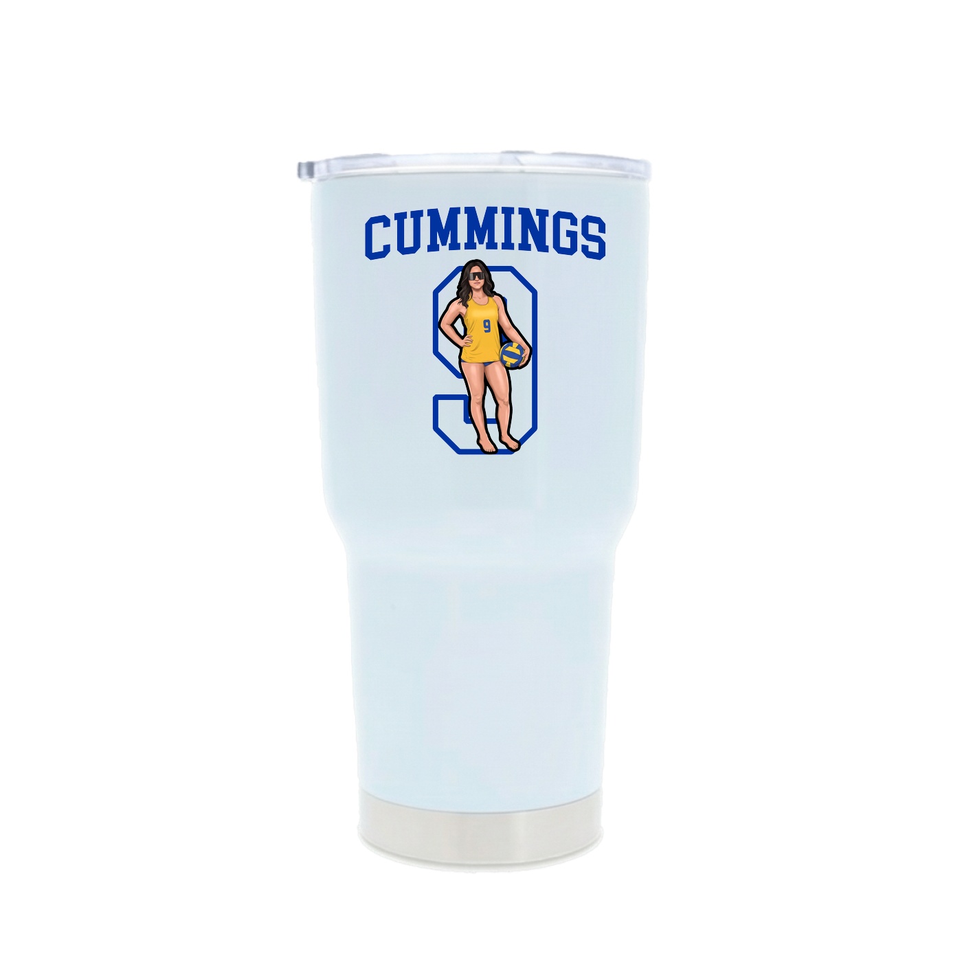 30oz Stainless Steel Tumbler — Shirsey in White
