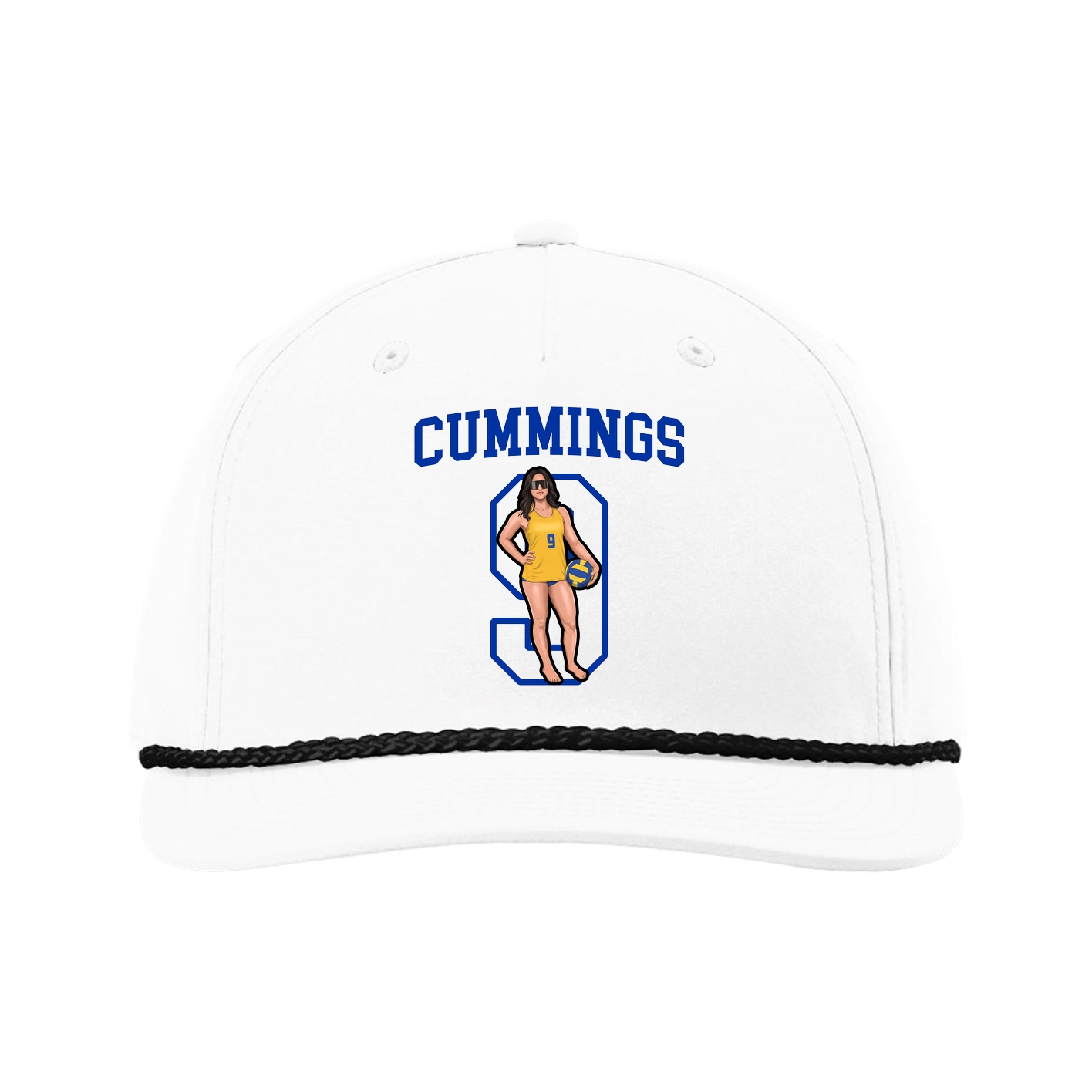 Five-Panel Classic Rope Cap — Shirsey in White