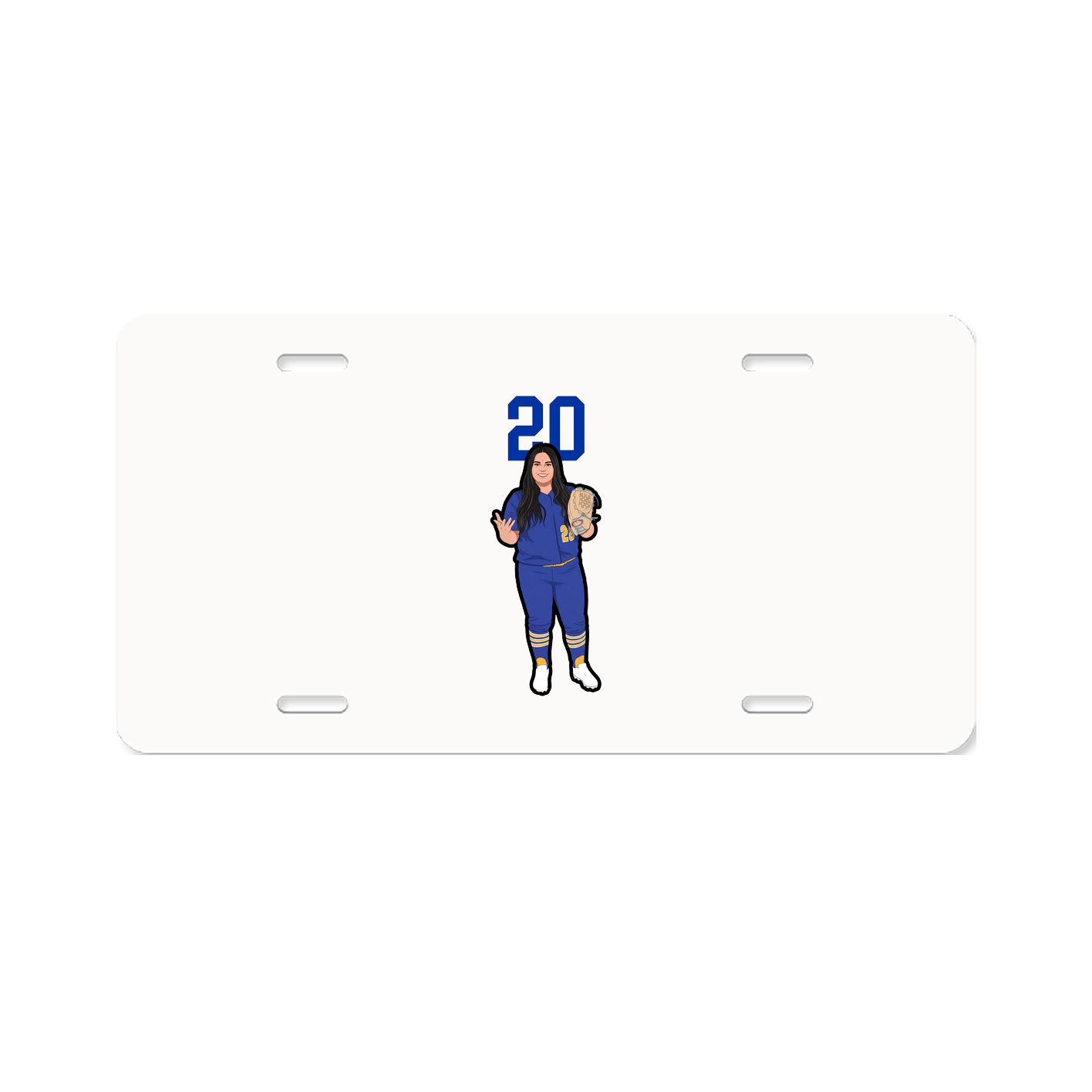 License Plate — Number Top in Classic