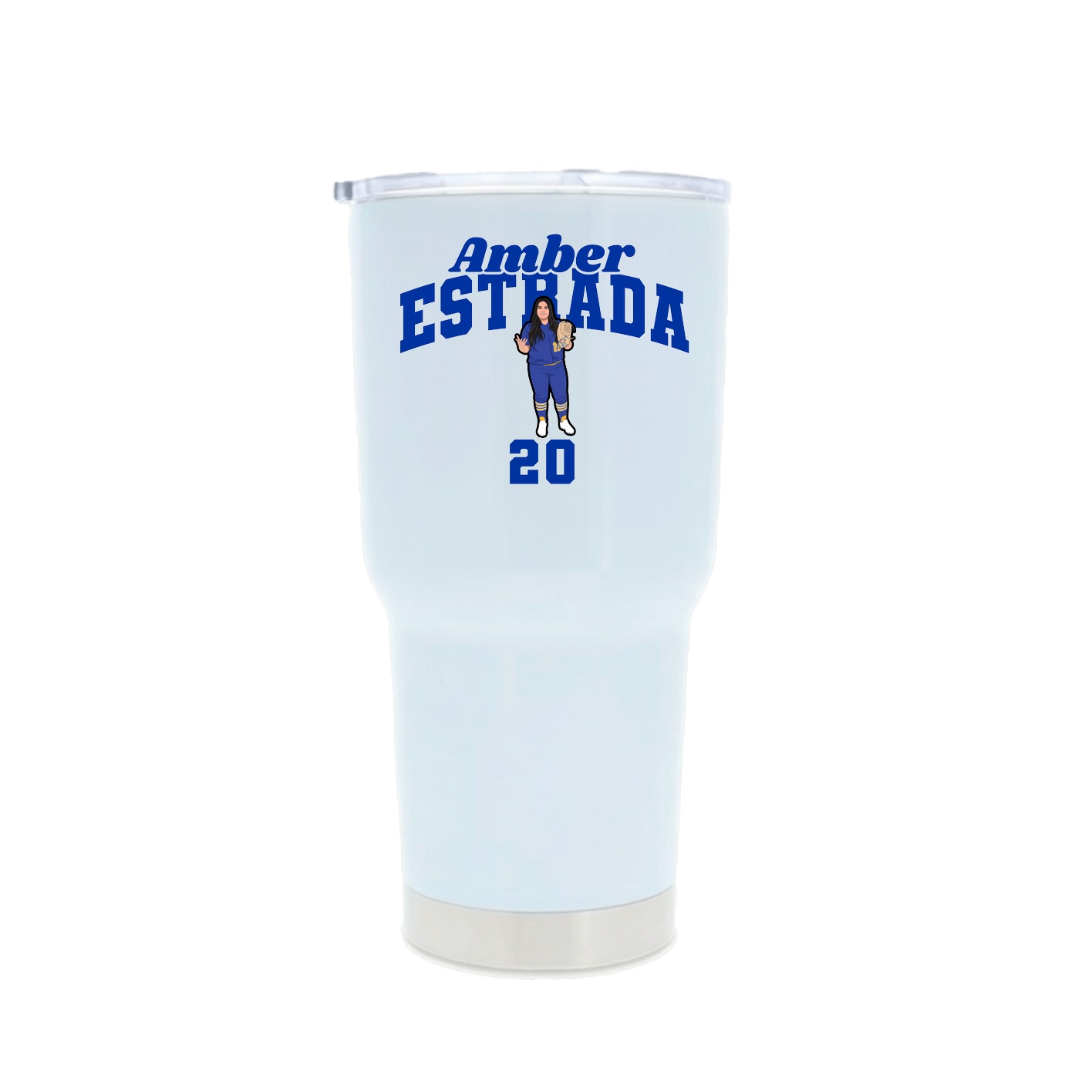30oz Stainless Steel Tumbler — Signature Arch in White