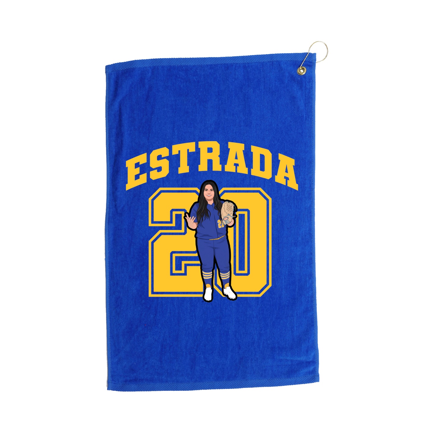 Golf Towel — Number in Royal