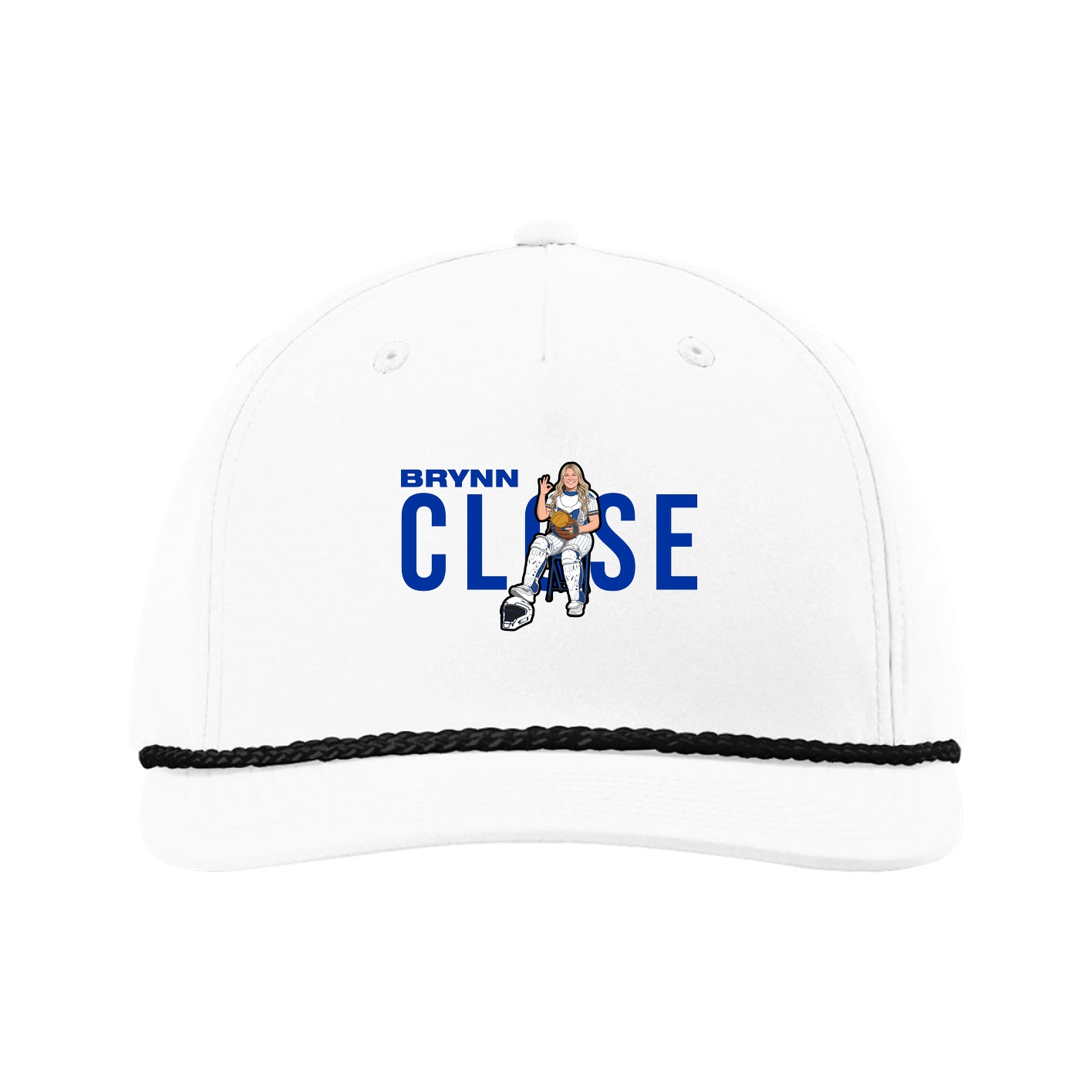 Five-Panel Classic Rope Cap — Player Name in White