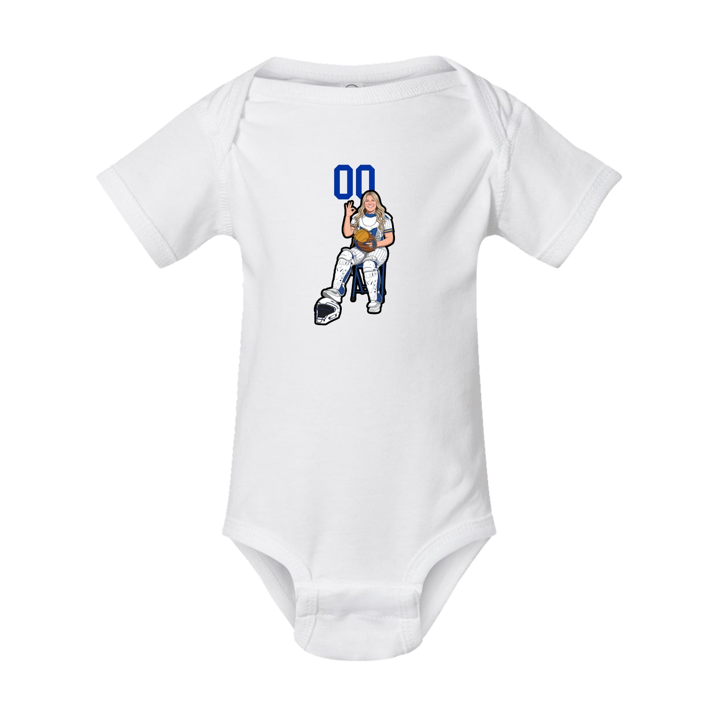 Baby Onesie — Number Top in White