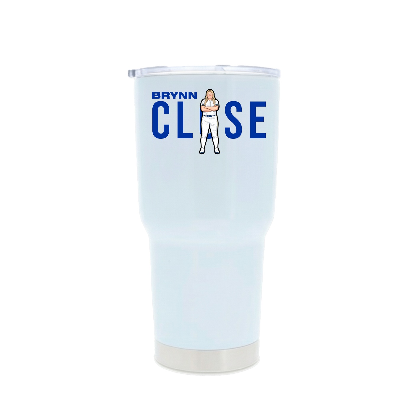 30oz Stainless Steel Tumbler — Player Name in White
