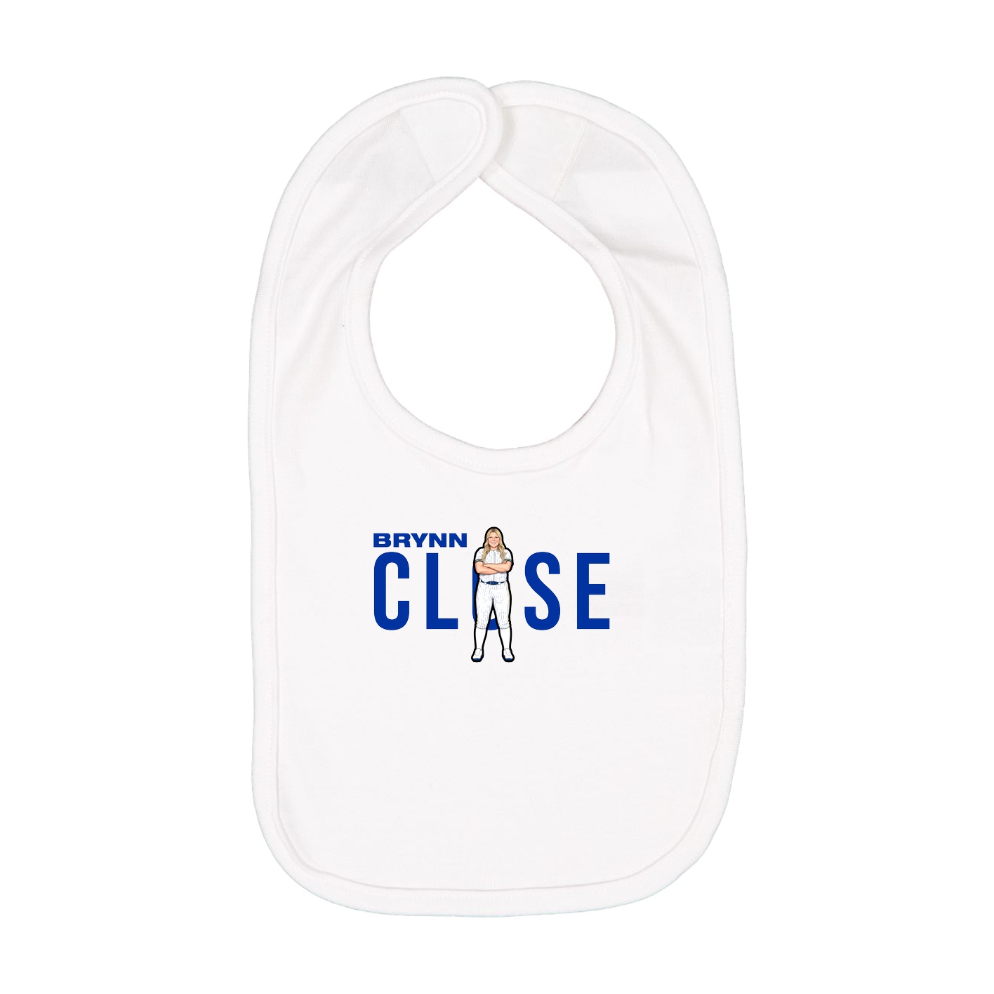 Infant Bib — Player Name in White