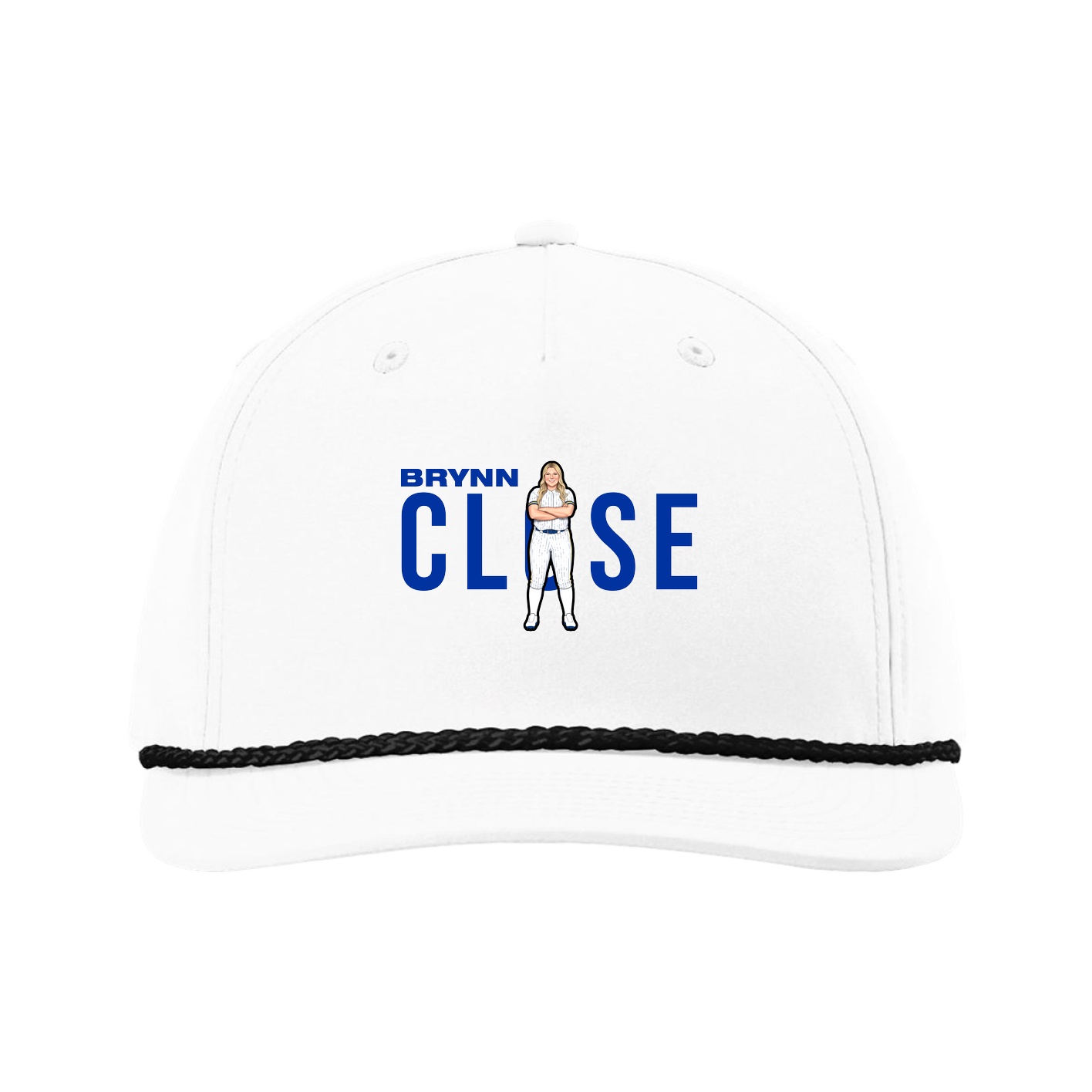 Five-Panel Classic Rope Cap — Player Name in White