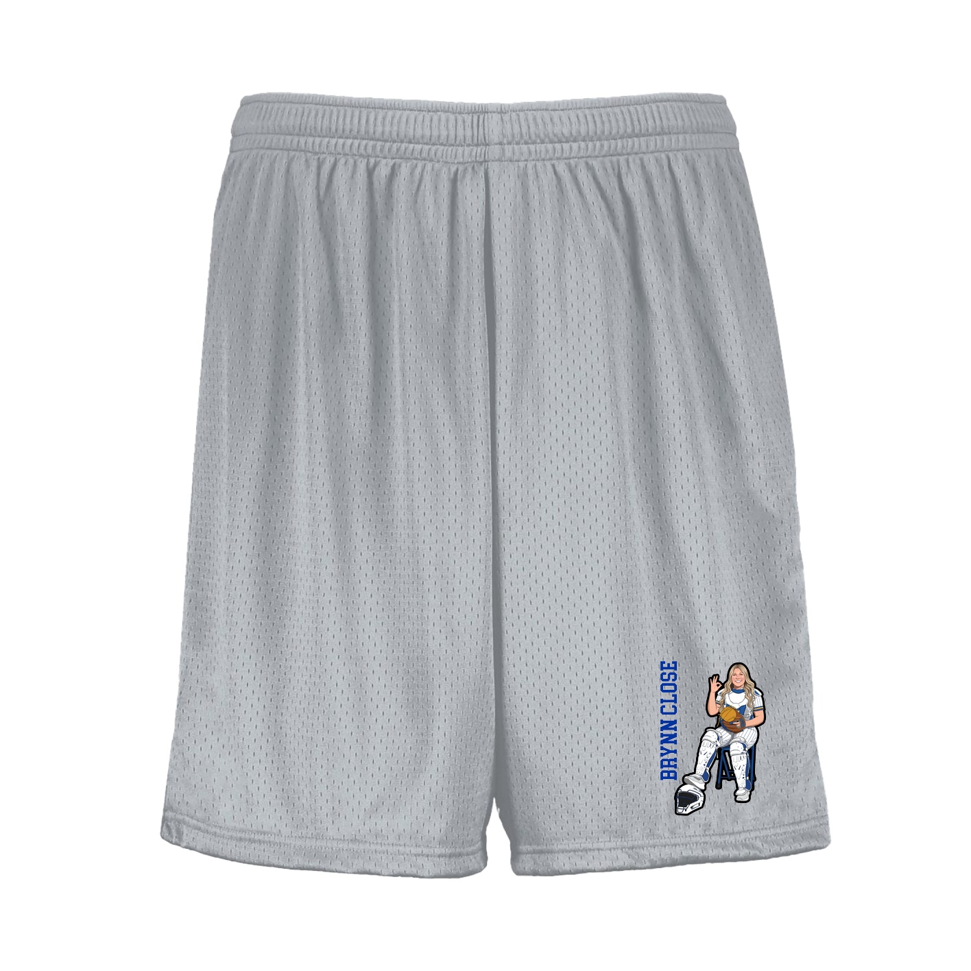Shorts — Name Vertical in Silver
