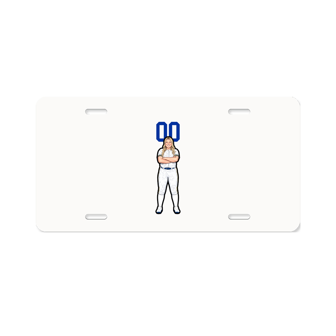 License Plate — Number Top in Classic