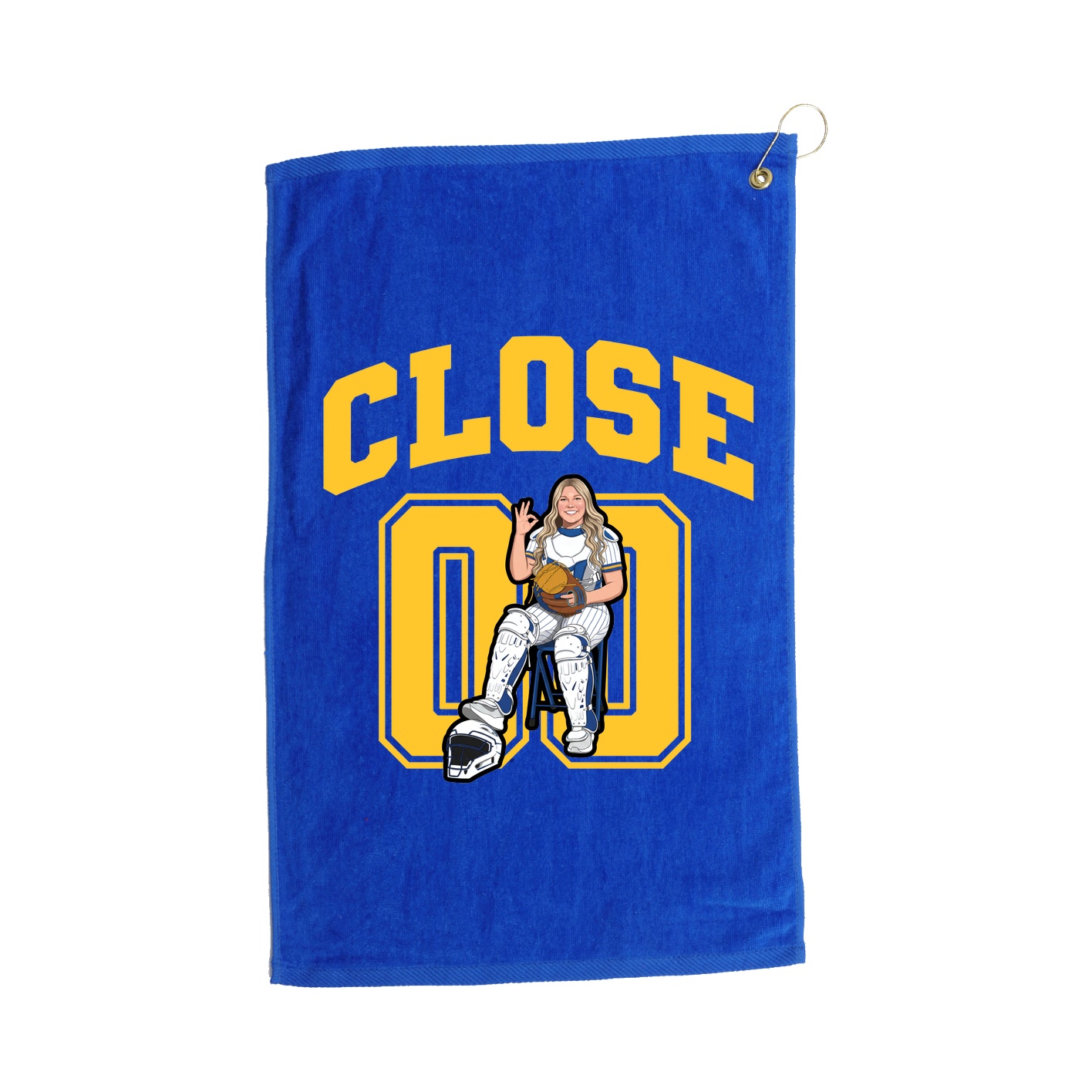 Golf Towel — Number in Royal